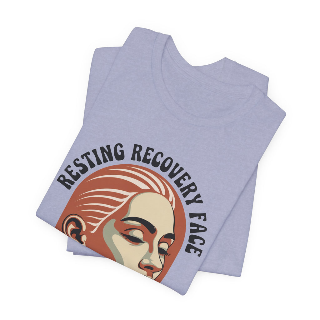 RESTING RECOVERY FACE — Vintage 1970s Retro Beauty Graphic Shirt