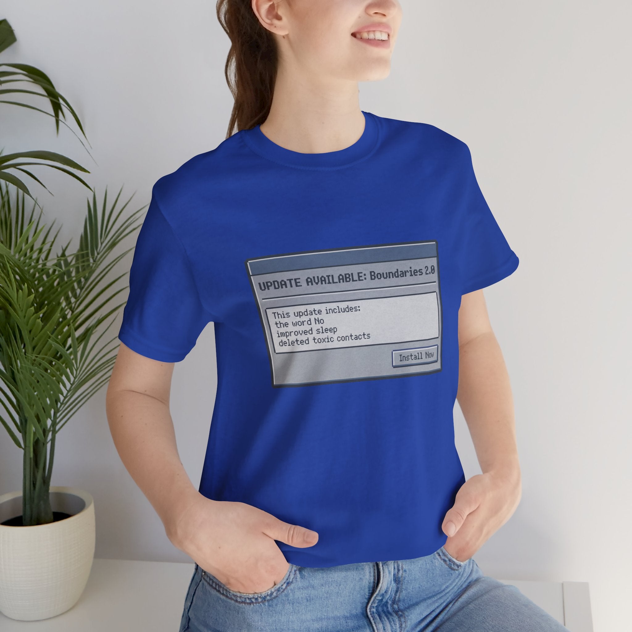 "Update Available: Boundaries 2.0" Retro OS Graphic Shirt