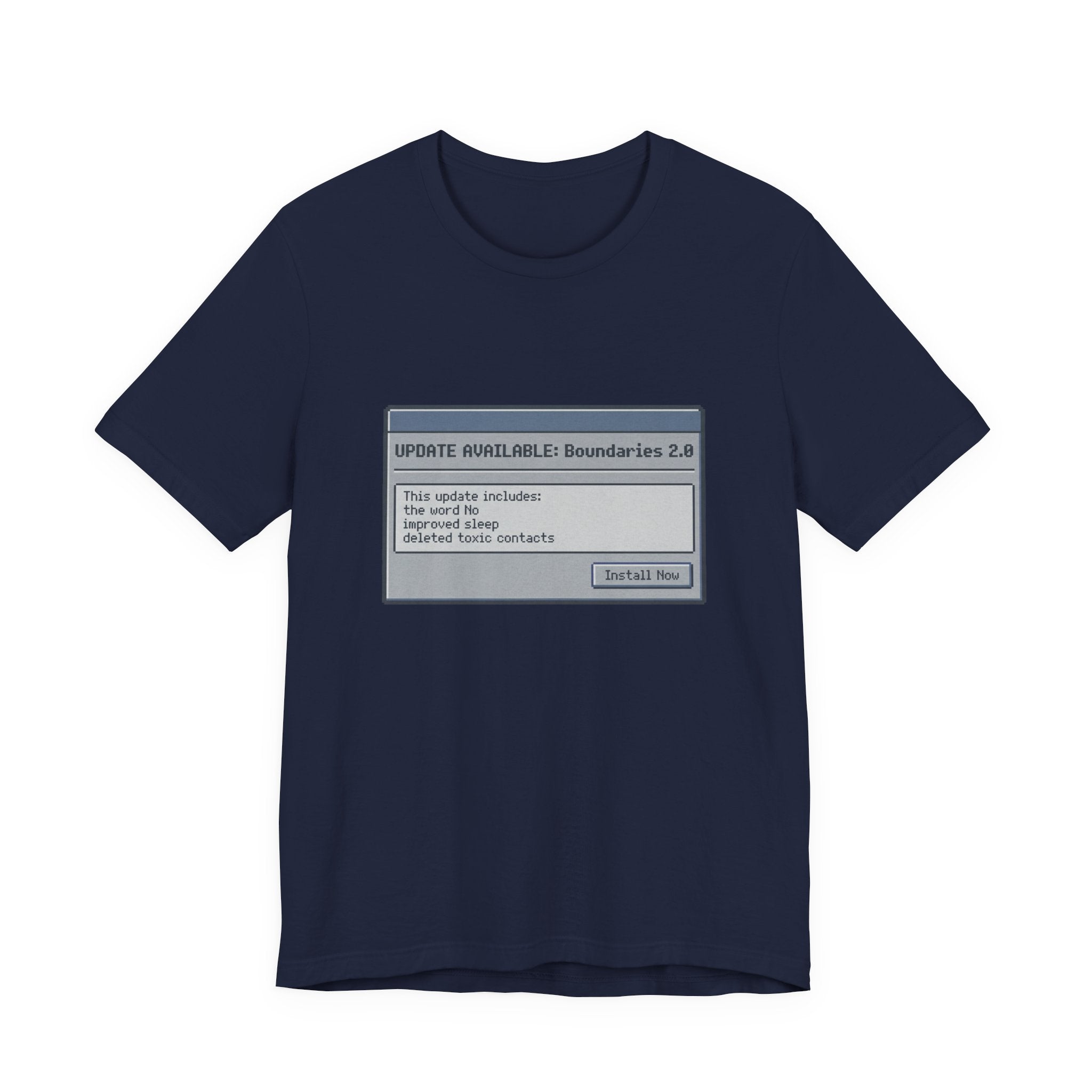 "Update Available: Boundaries 2.0" Retro OS Graphic Shirt