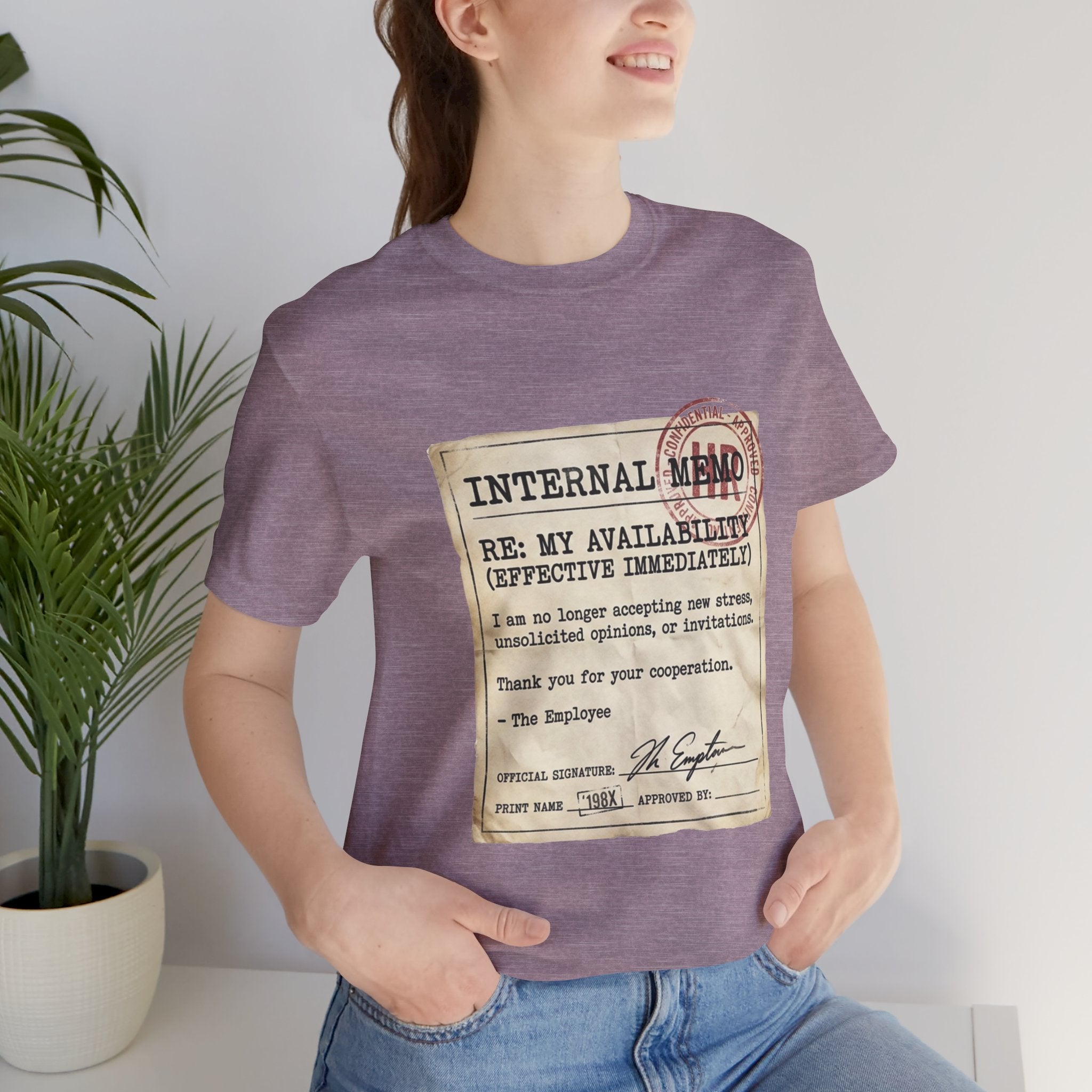 Internal Memo My Availability Unisex T-Shirt