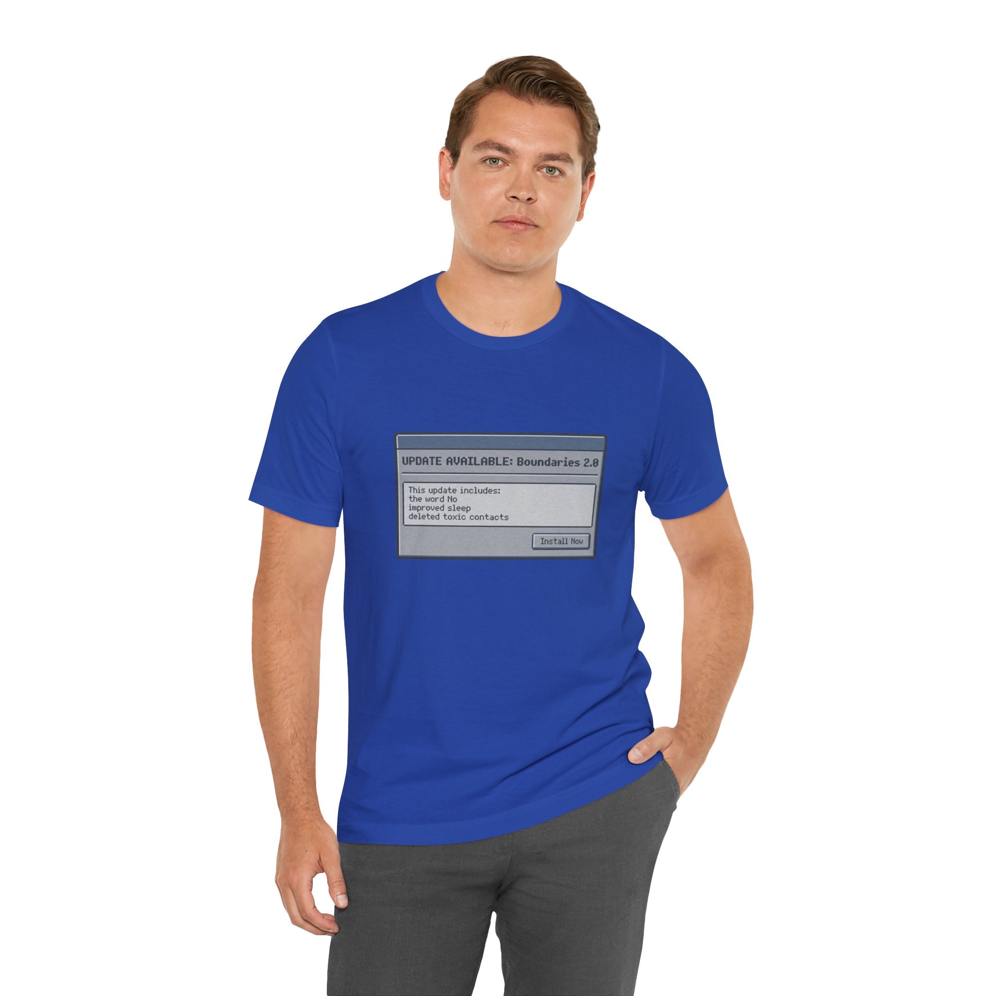 "Update Available: Boundaries 2.0" Retro OS Graphic Shirt