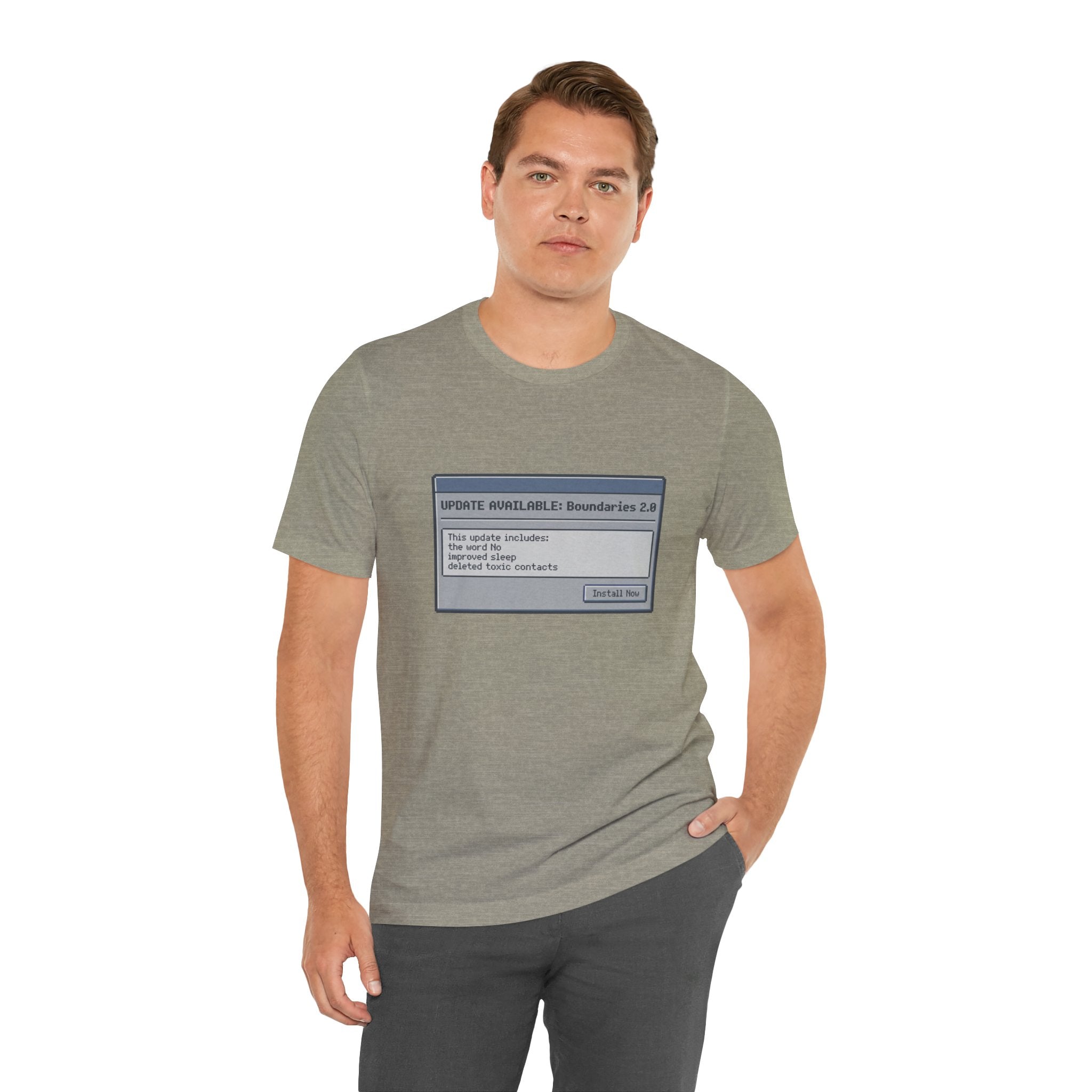 "Update Available: Boundaries 2.0" Retro OS Graphic Shirt