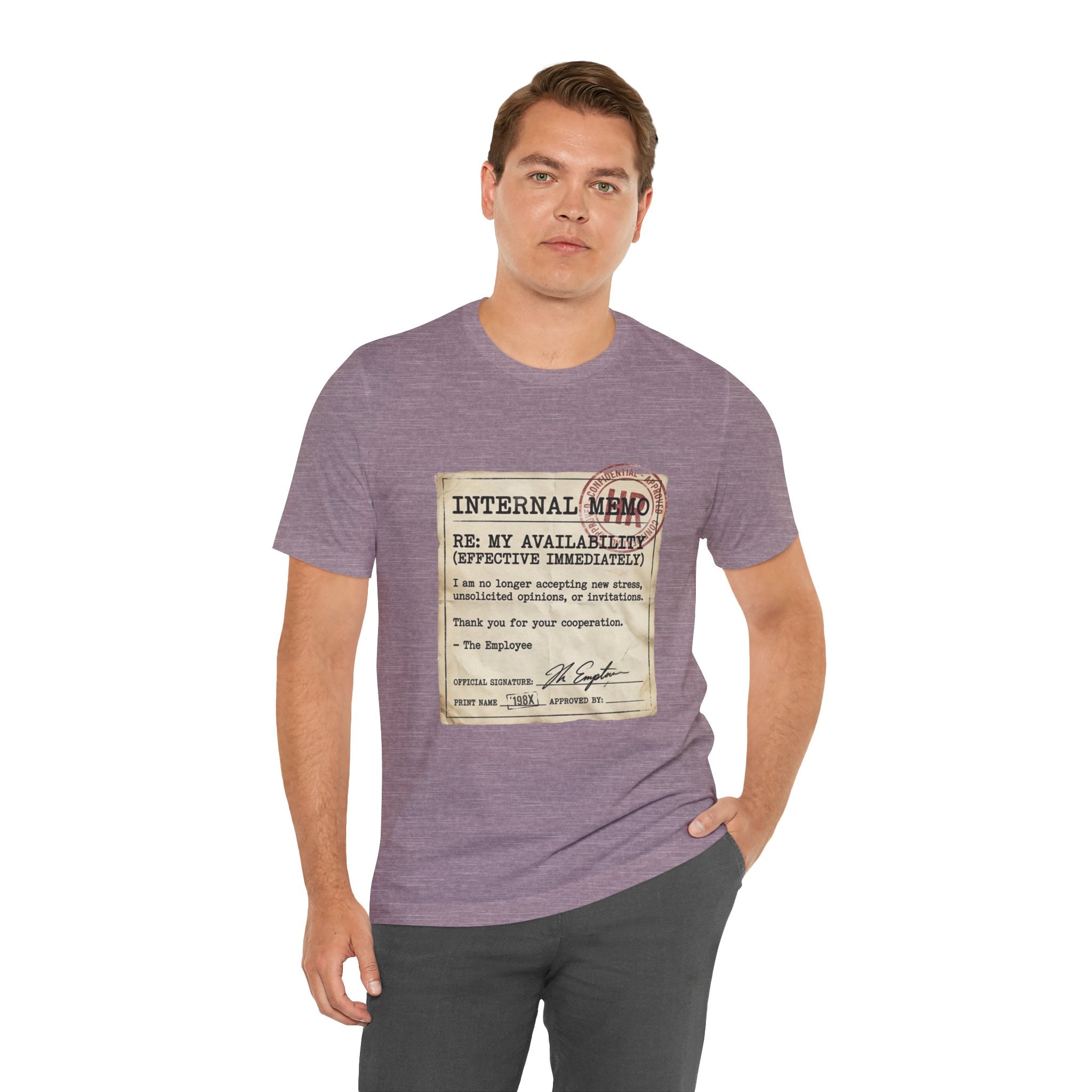 Internal Memo My Availability Unisex T-Shirt