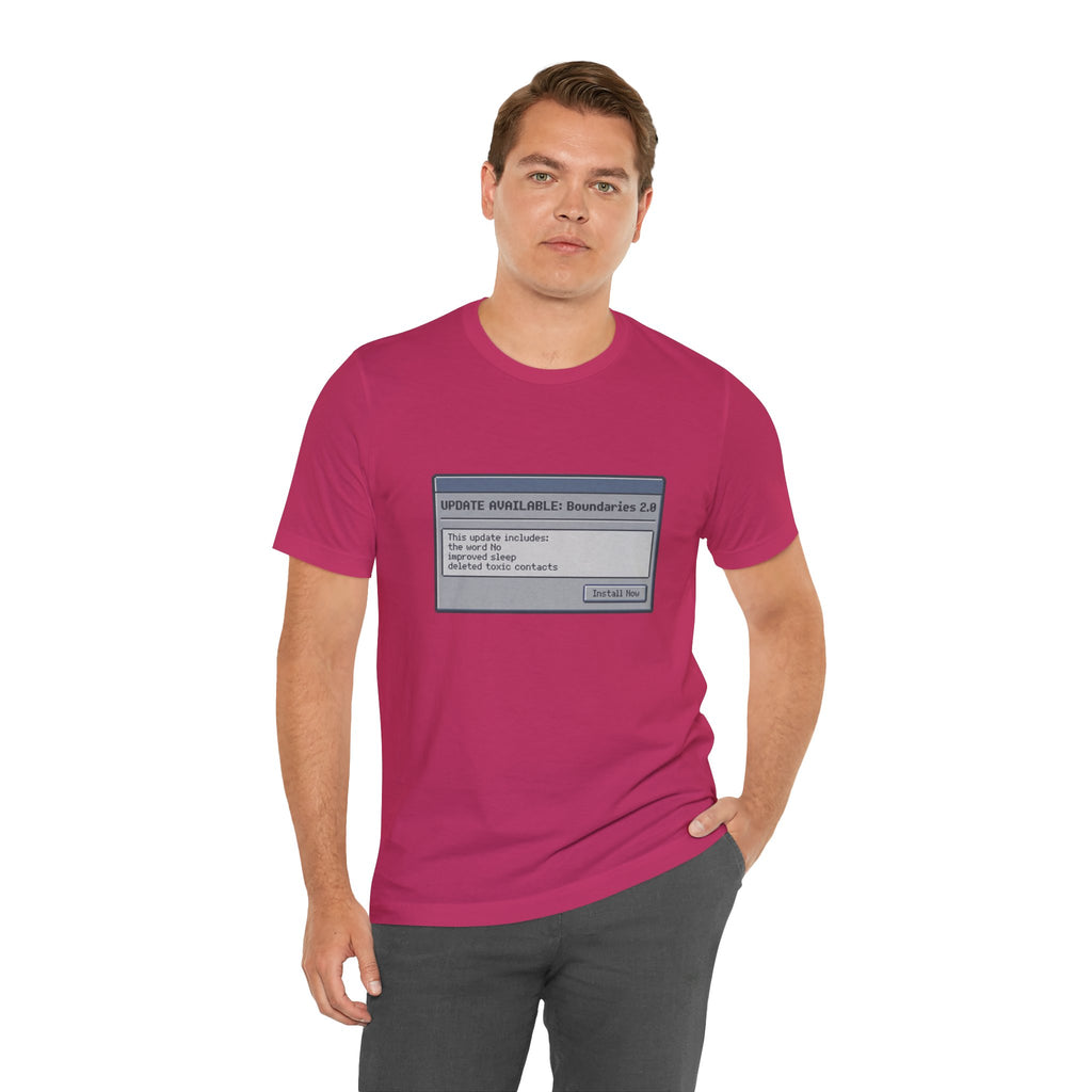 "Update Available: Boundaries 2.0" Retro OS Graphic Shirt