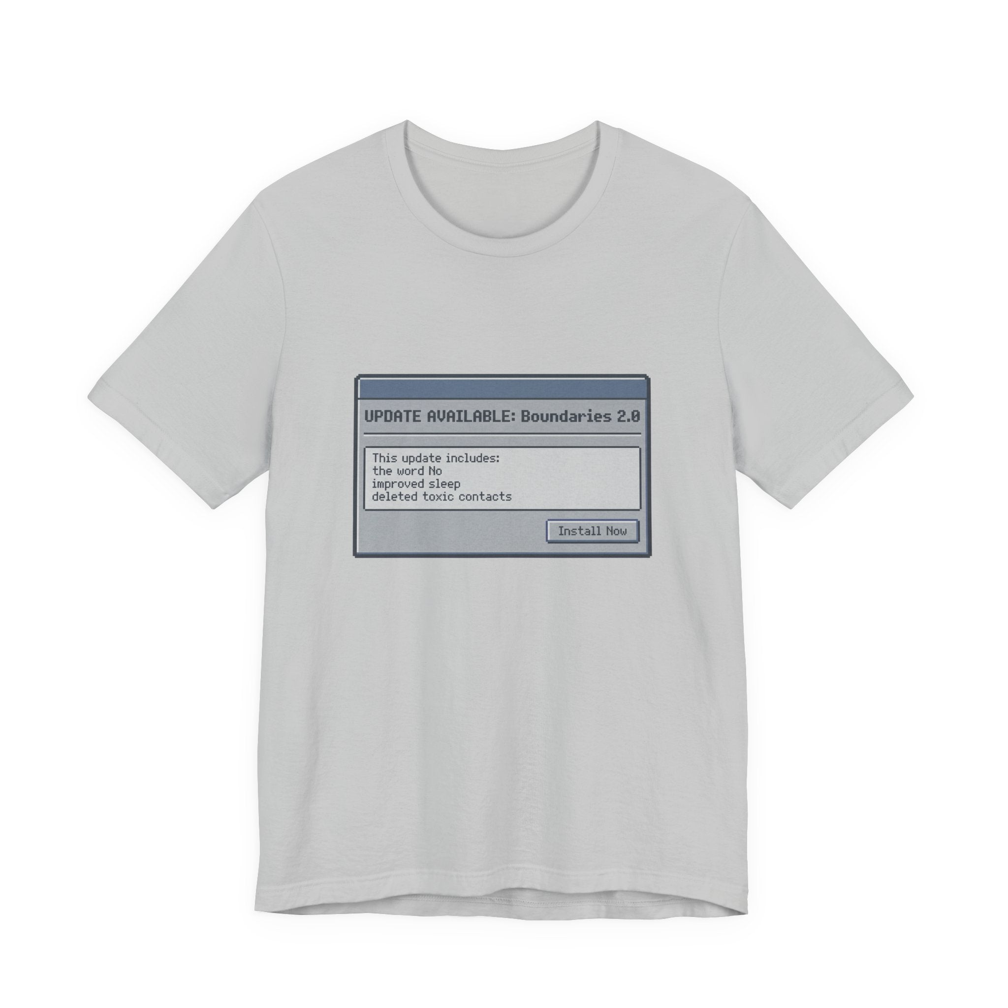 "Update Available: Boundaries 2.0" Retro OS Graphic Shirt
