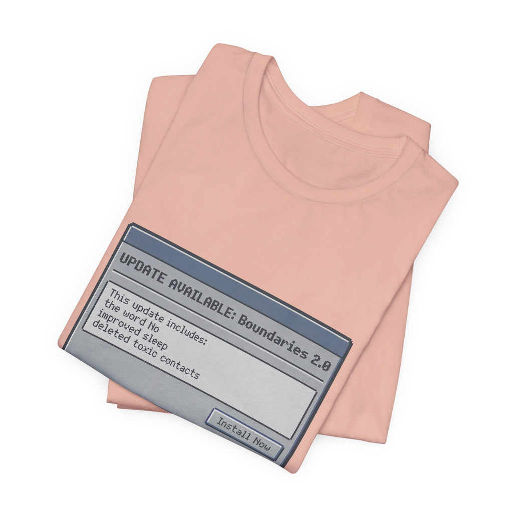 "Update Available: Boundaries 2.0" Retro OS Graphic Shirt