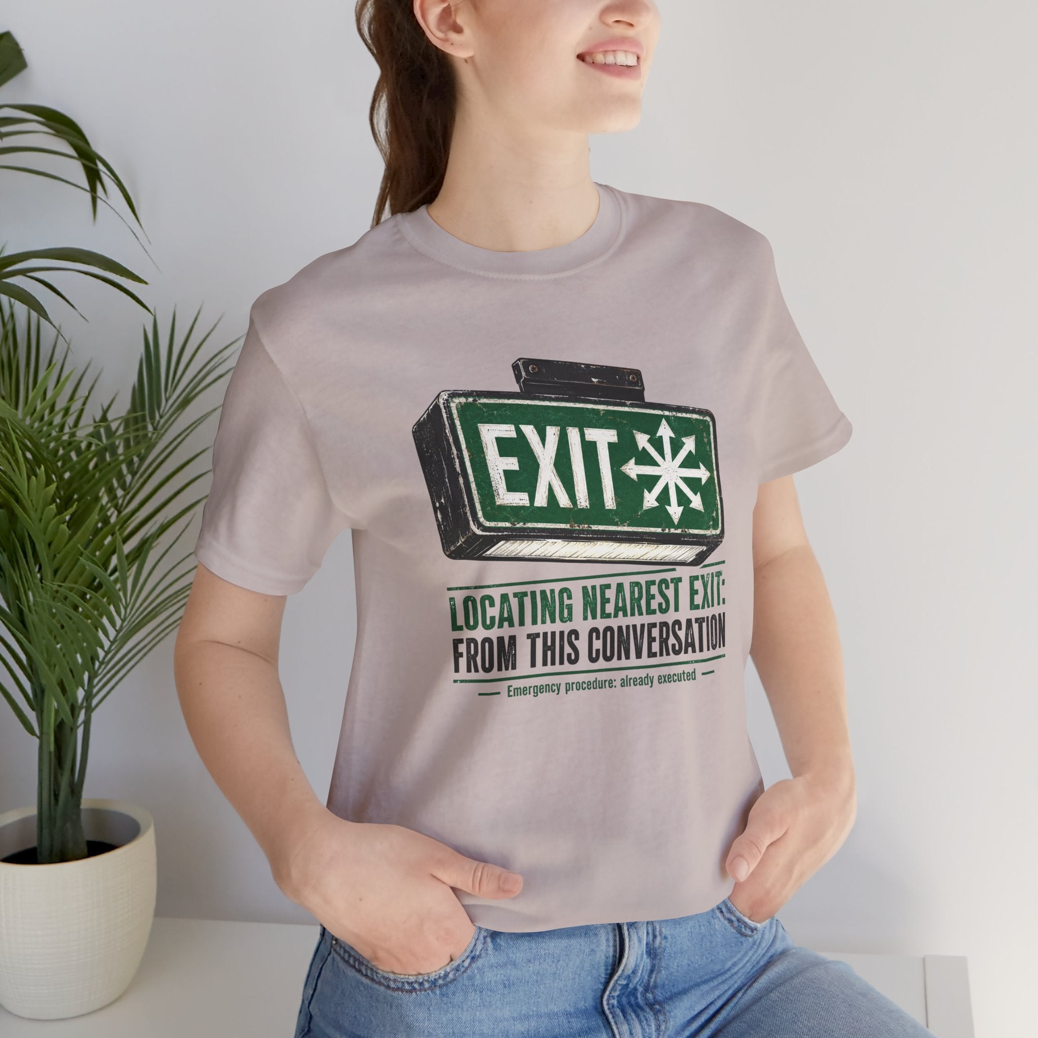 Locating Nearest Exit Unisex T-Shirt