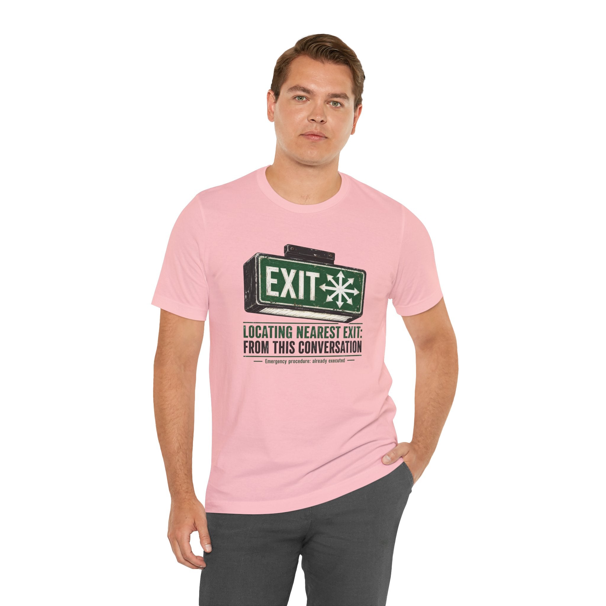 Locating Nearest Exit Unisex T-Shirt