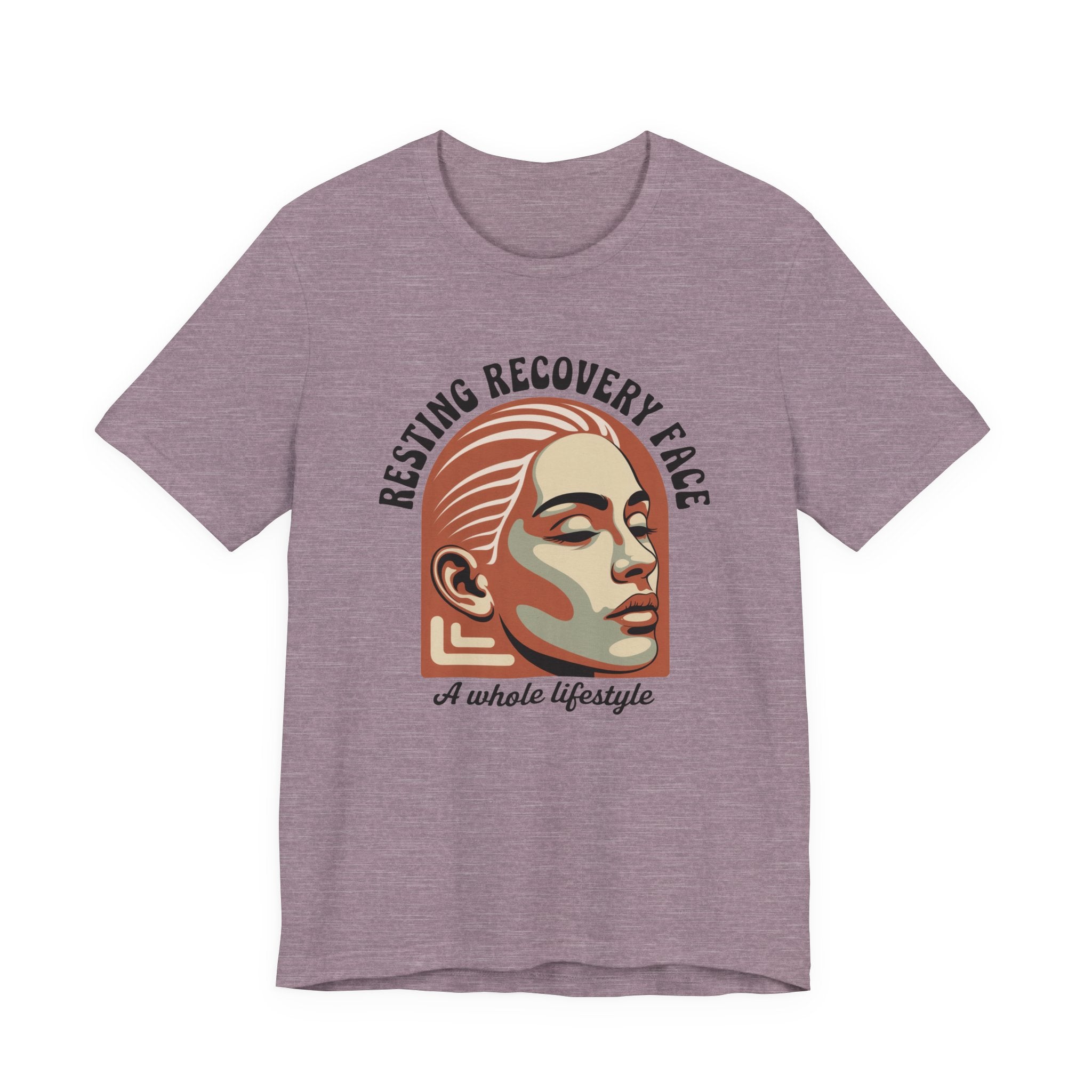 RESTING RECOVERY FACE — Vintage 1970s Retro Beauty Graphic Shirt