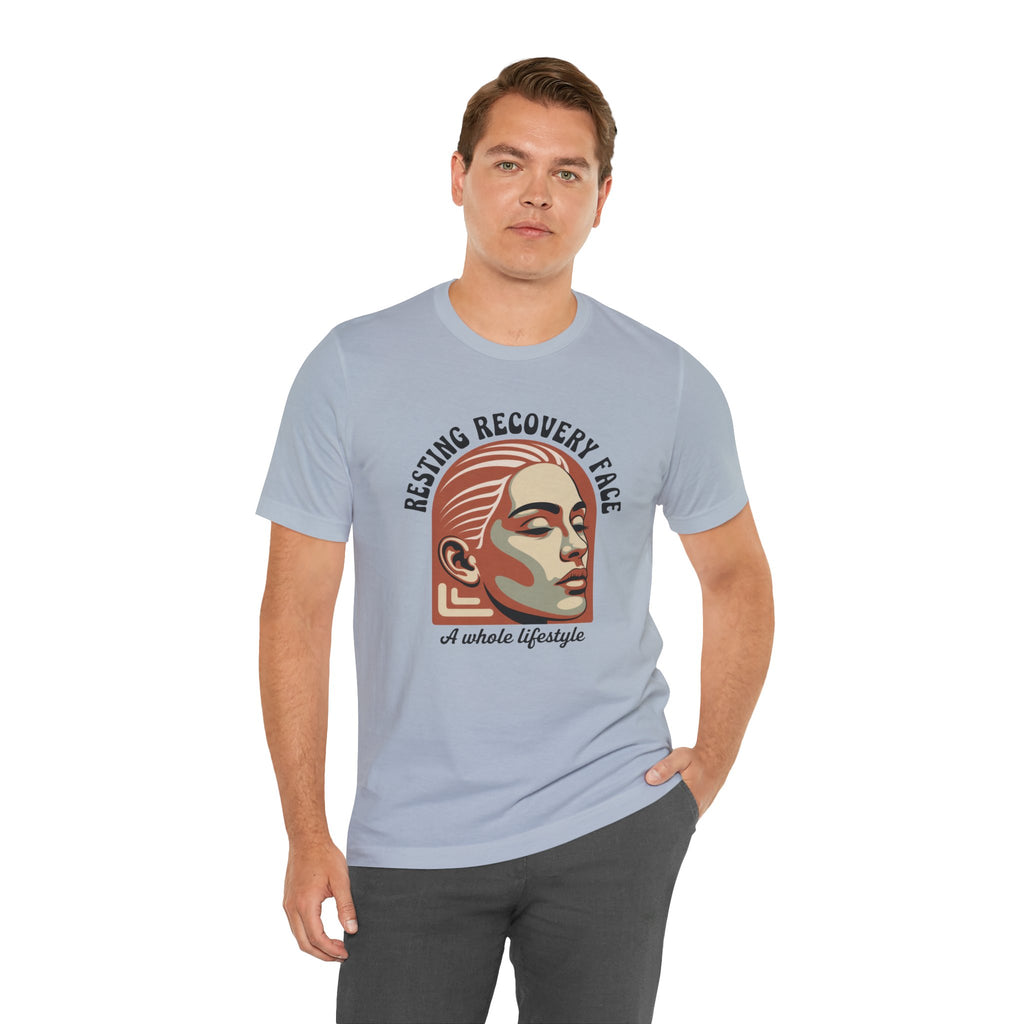 RESTING RECOVERY FACE — Vintage 1970s Retro Beauty Graphic Shirt