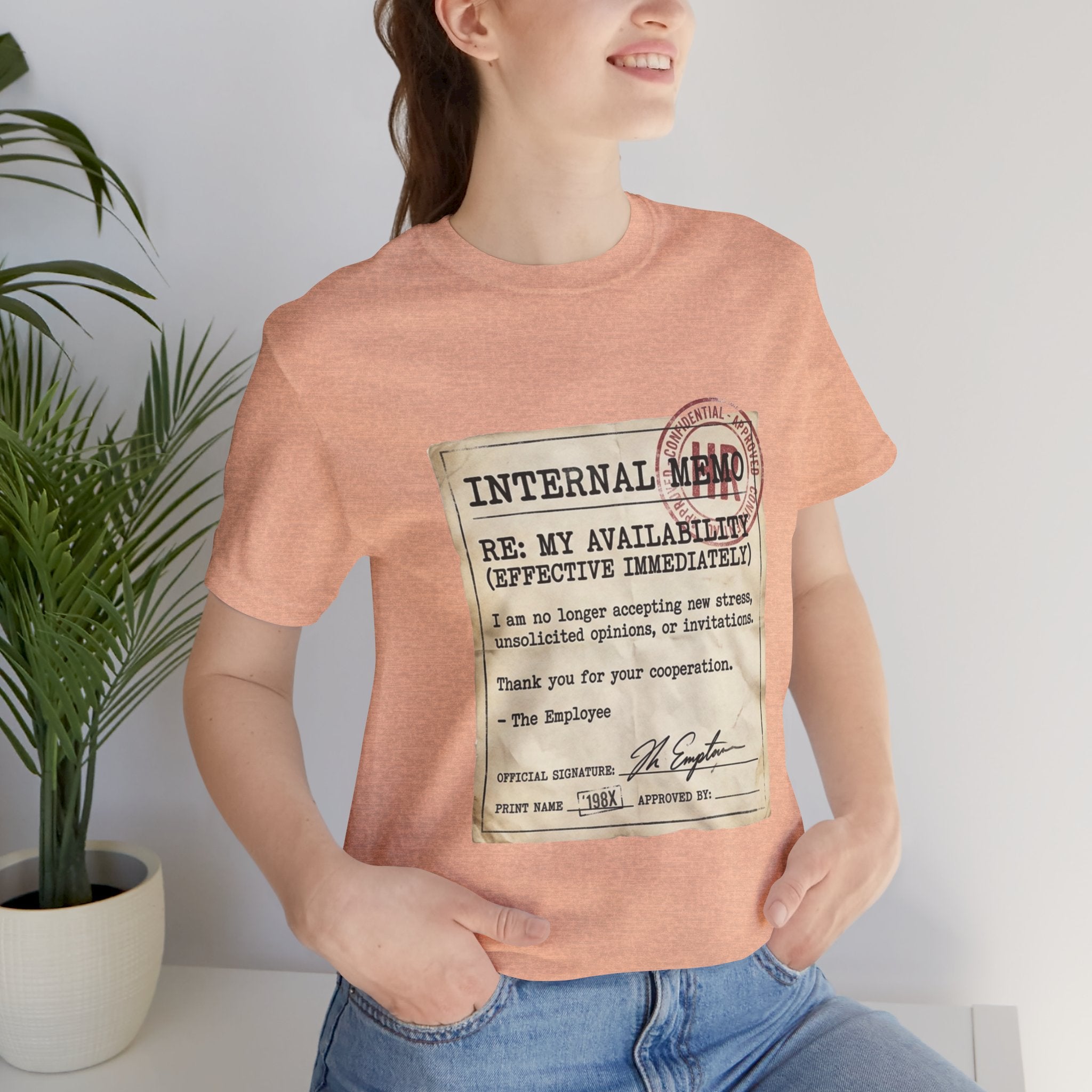 Internal Memo My Availability Unisex T-Shirt