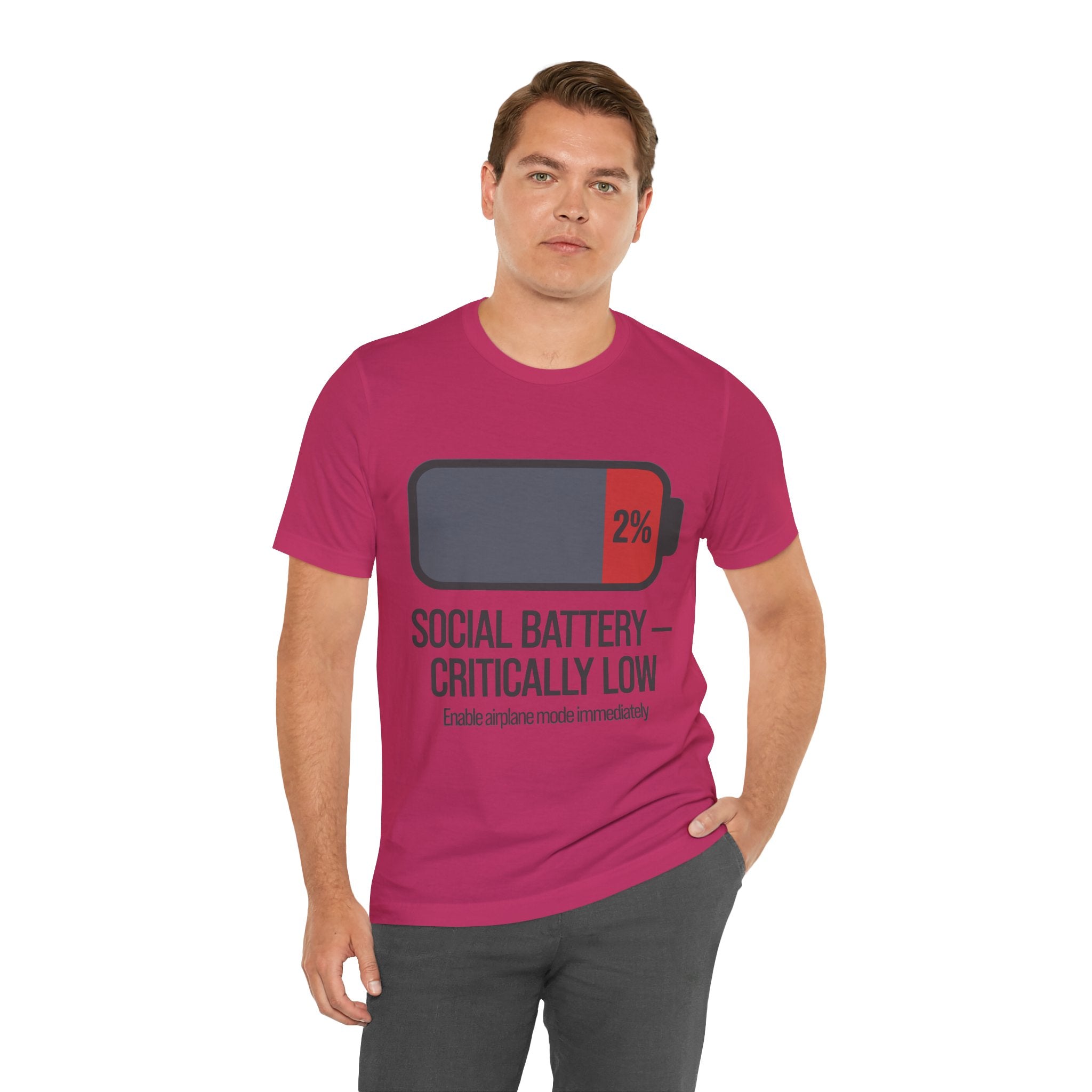SOCIAL BATTERY — CRITICALLY LOW T-Shirt