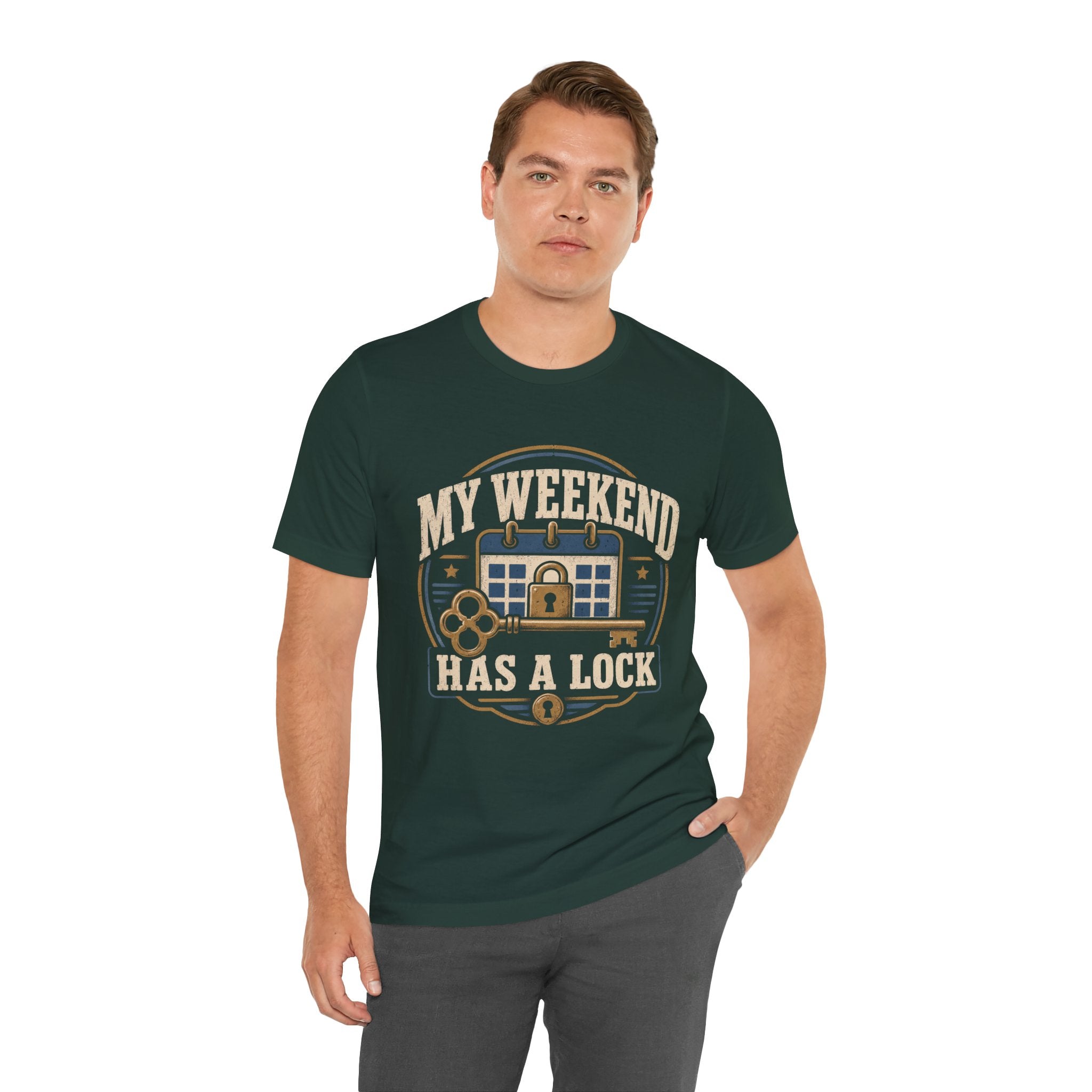 My Weekend Has A Lock Unisex T-Shirt