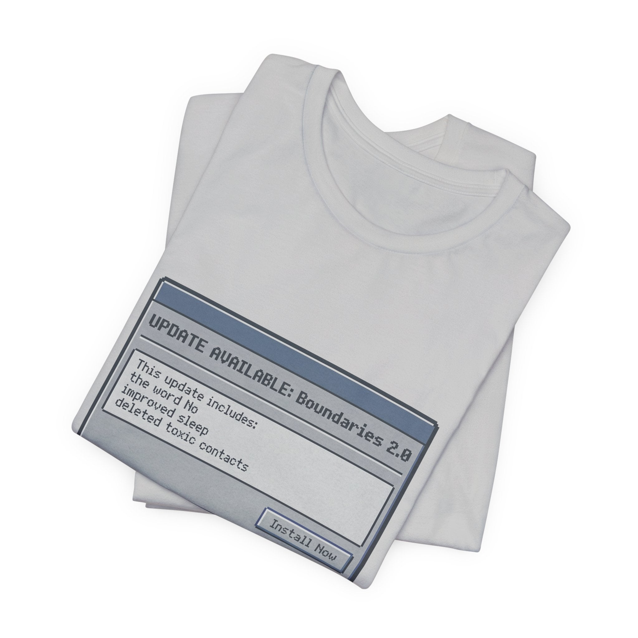 "Update Available: Boundaries 2.0" Retro OS Graphic Shirt