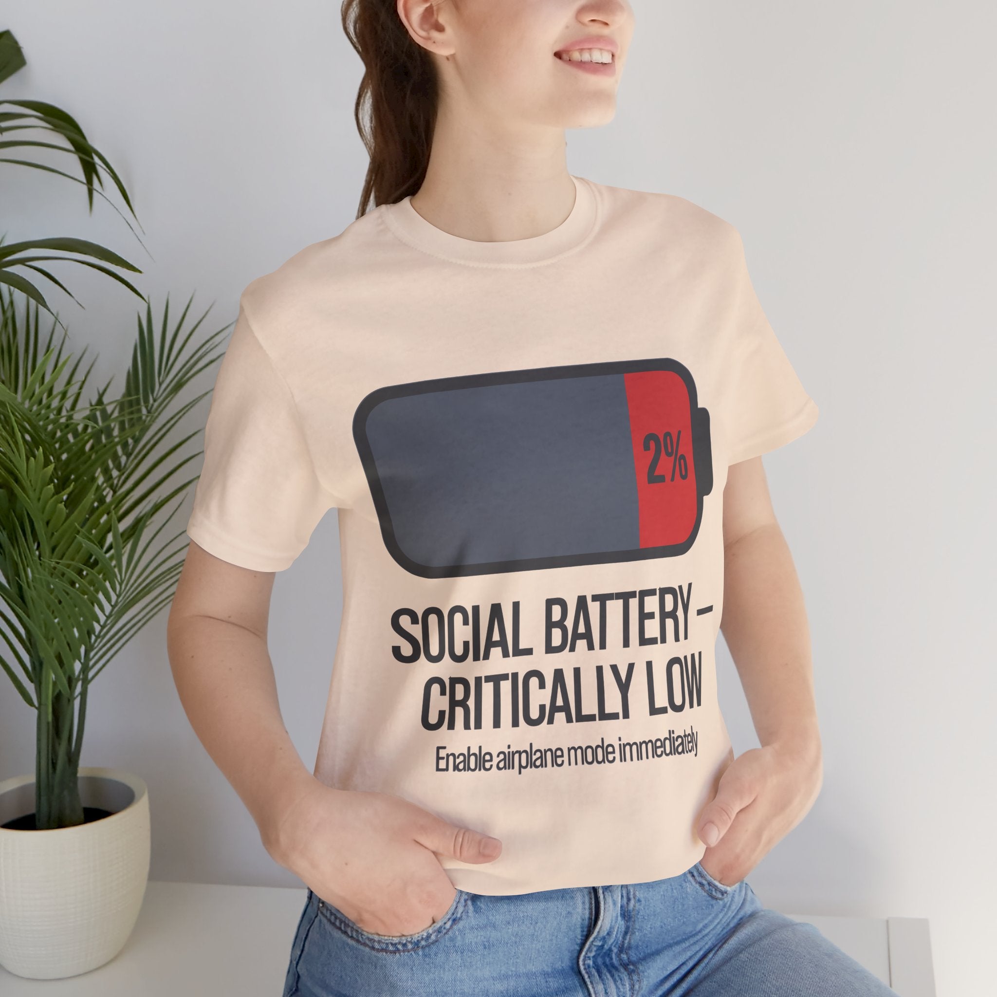 SOCIAL BATTERY — CRITICALLY LOW T-Shirt