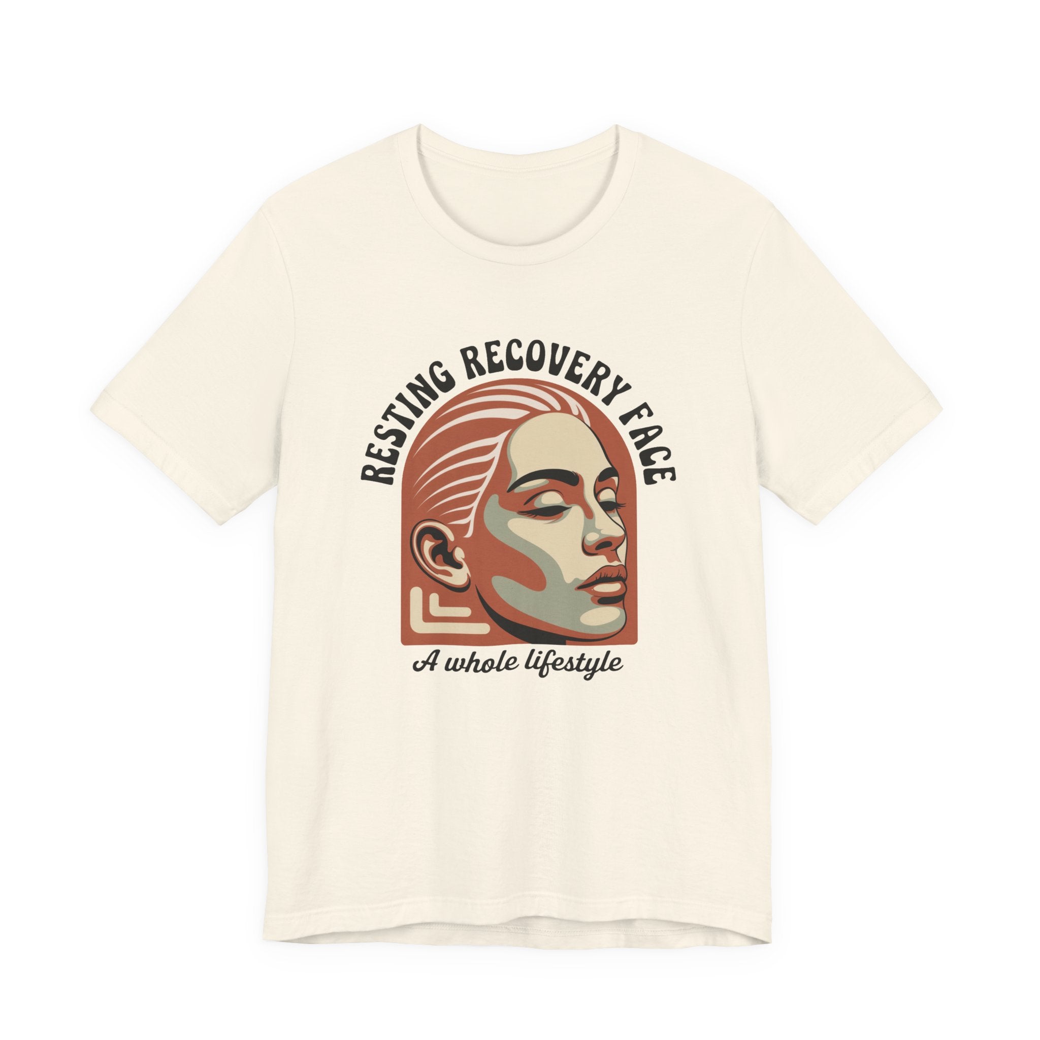 RESTING RECOVERY FACE — Vintage 1970s Retro Beauty Graphic Shirt