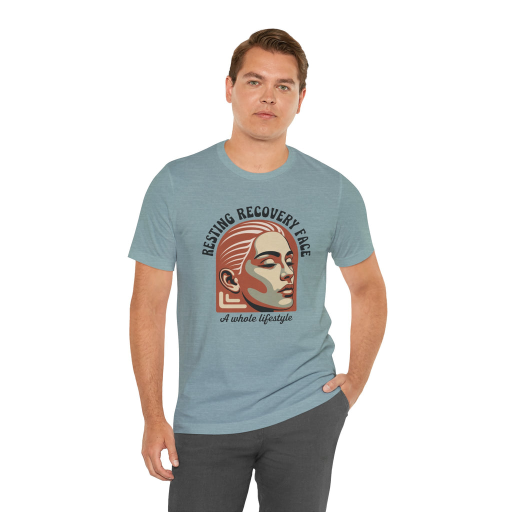 RESTING RECOVERY FACE — Vintage 1970s Retro Beauty Graphic Shirt