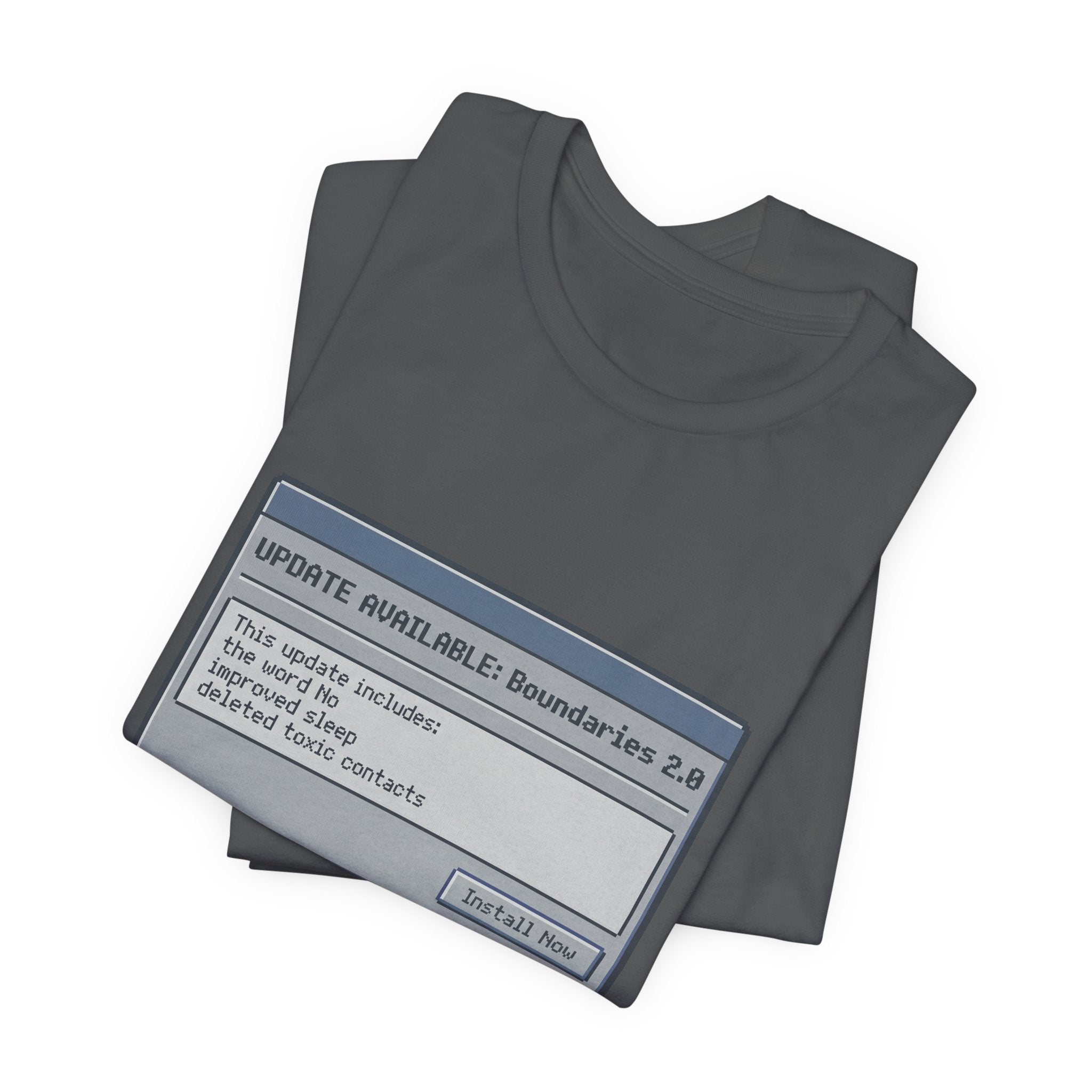 "Update Available: Boundaries 2.0" Retro OS Graphic Shirt