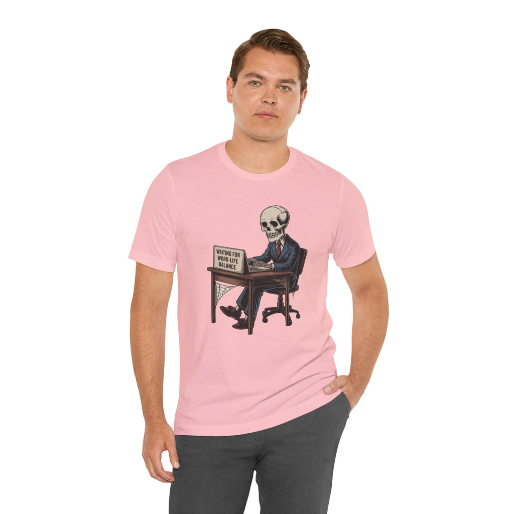 Waiting for Work-Life Balance Skeleton Tee