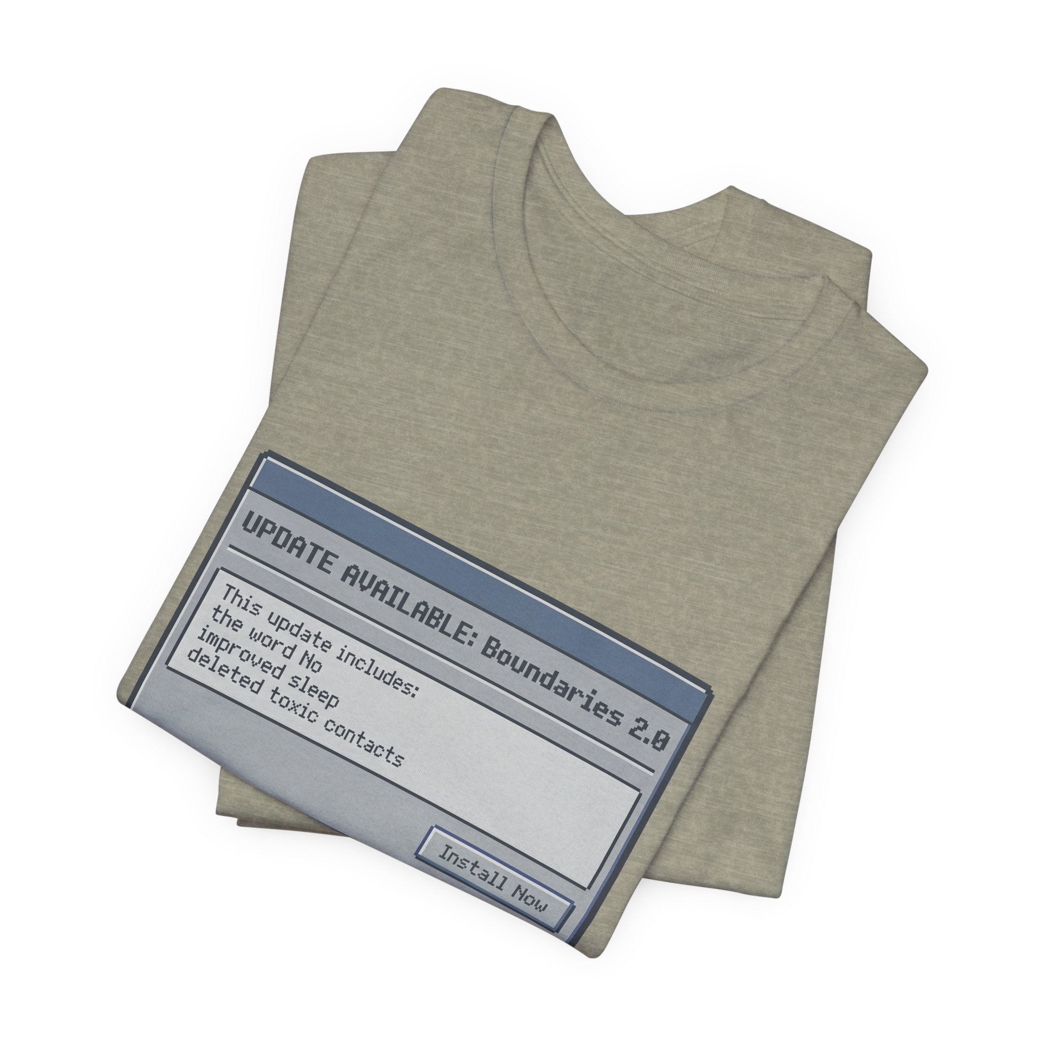 "Update Available: Boundaries 2.0" Retro OS Graphic Shirt