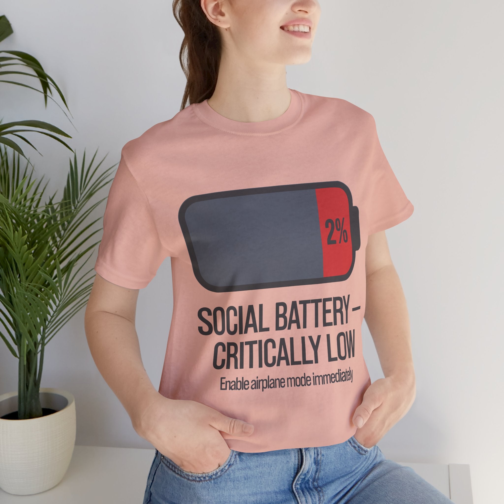 SOCIAL BATTERY — CRITICALLY LOW T-Shirt