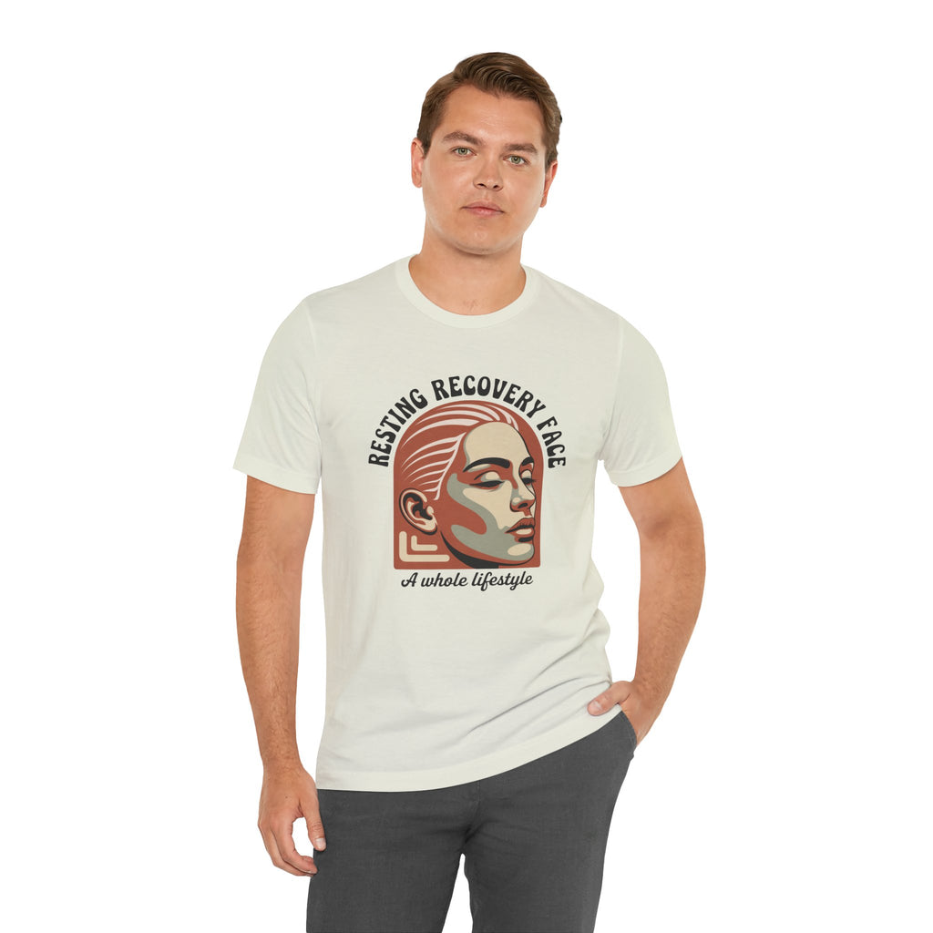 RESTING RECOVERY FACE — Vintage 1970s Retro Beauty Graphic Shirt