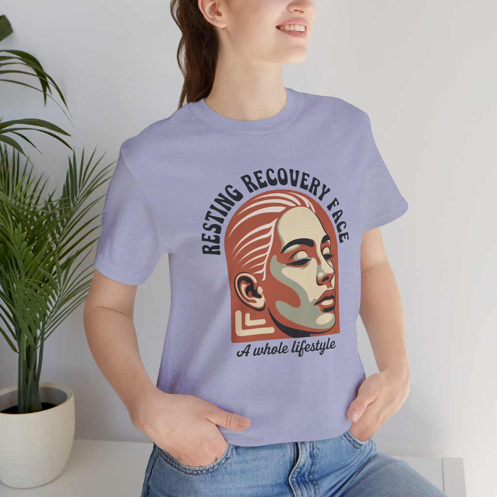 RESTING RECOVERY FACE — Vintage 1970s Retro Beauty Graphic Shirt