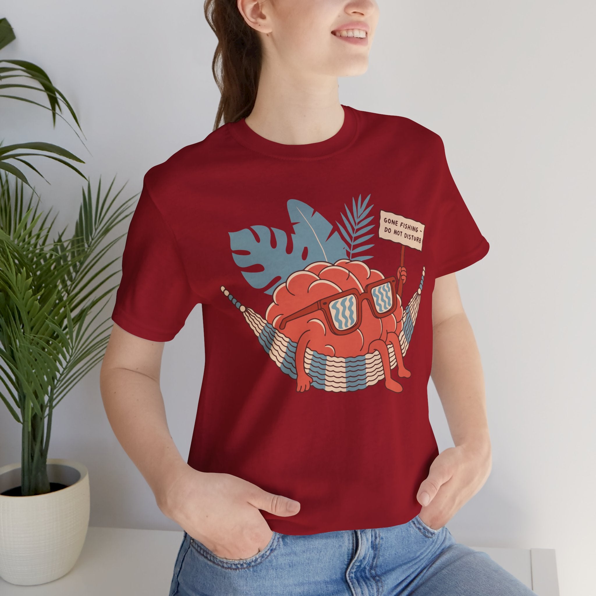 Brain Gone Fishing Unisex T-Shirt