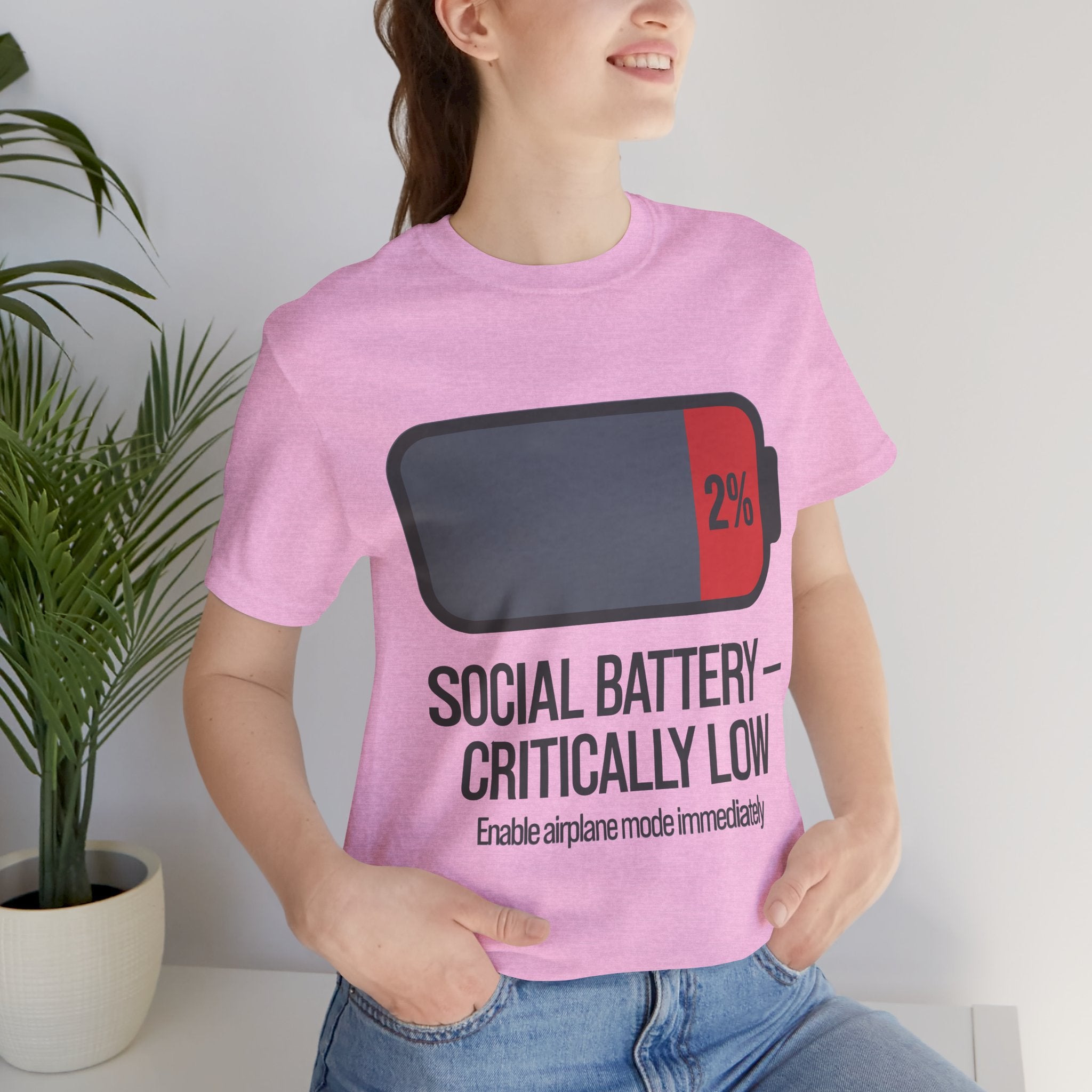SOCIAL BATTERY — CRITICALLY LOW T-Shirt