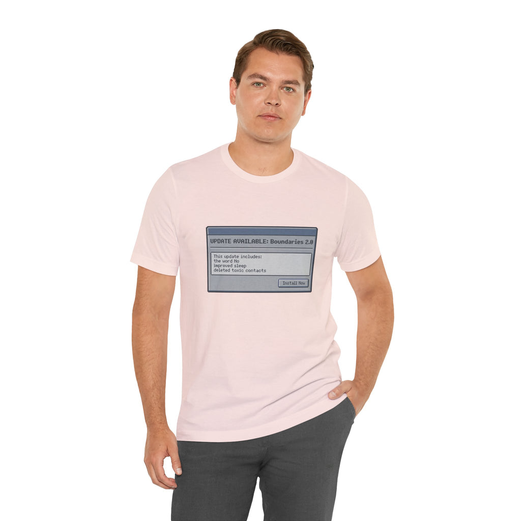 "Update Available: Boundaries 2.0" Retro OS Graphic Shirt