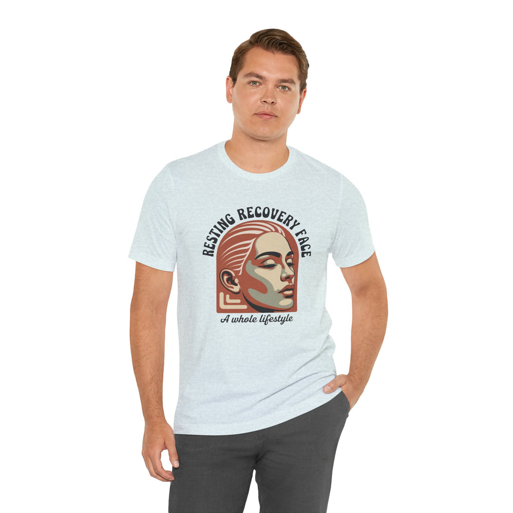 RESTING RECOVERY FACE — Vintage 1970s Retro Beauty Graphic Shirt