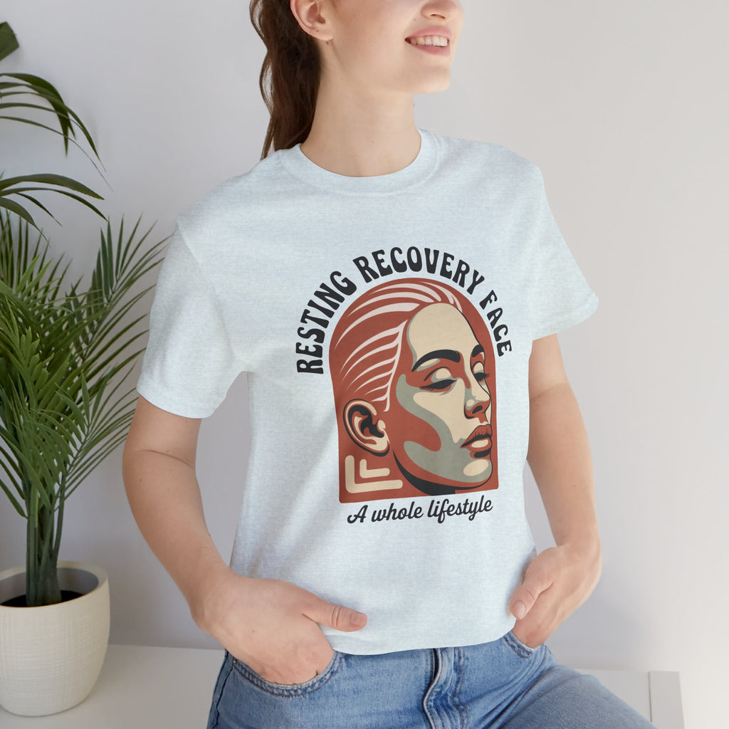 RESTING RECOVERY FACE — Vintage 1970s Retro Beauty Graphic Shirt