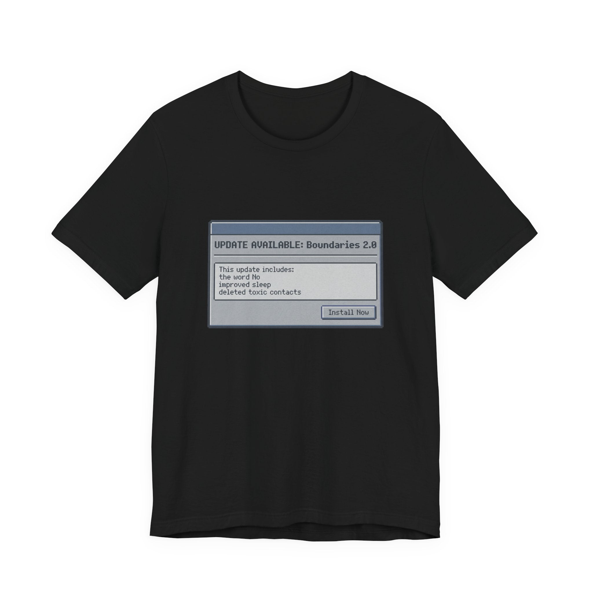 "Update Available: Boundaries 2.0" Retro OS Graphic Shirt