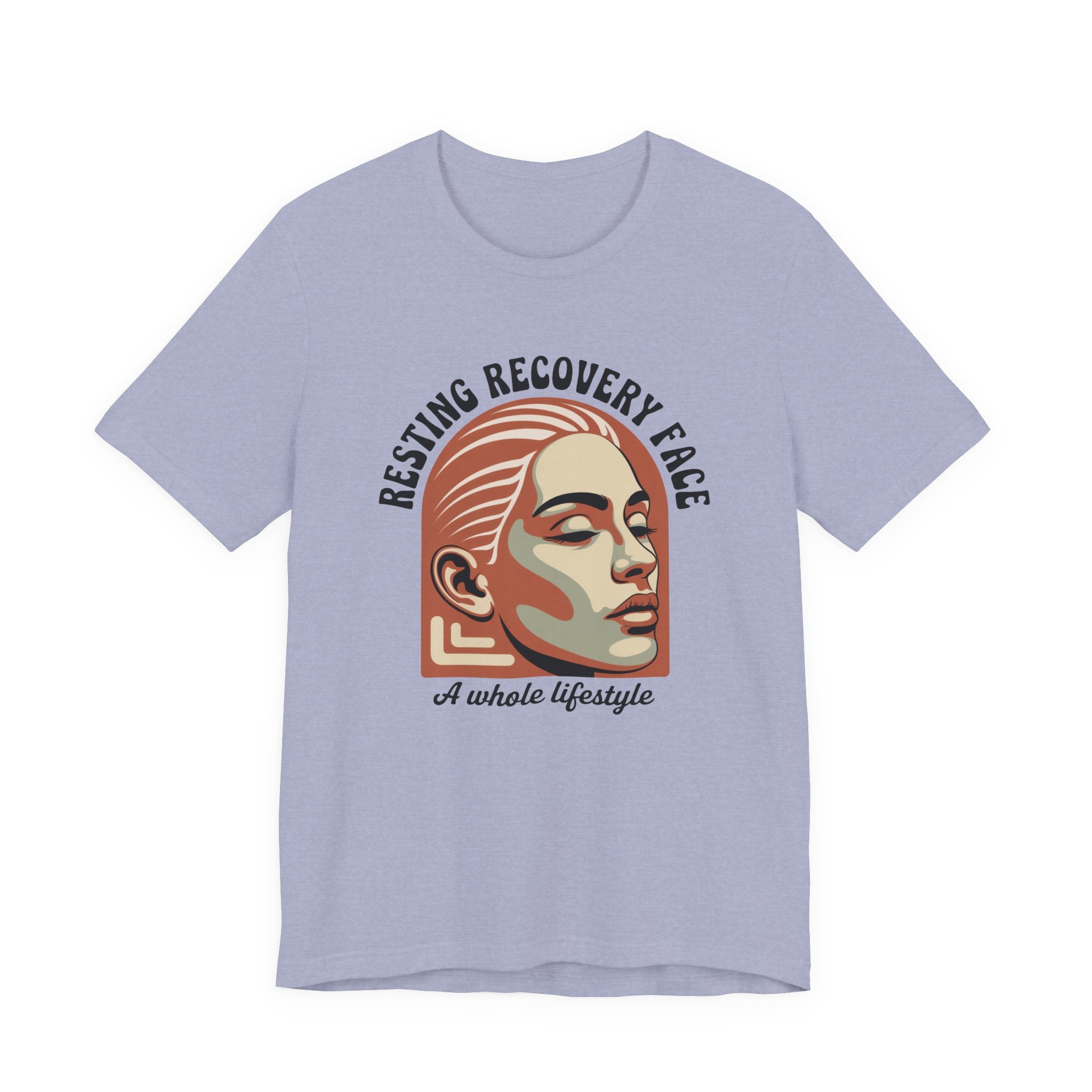 RESTING RECOVERY FACE — Vintage 1970s Retro Beauty Graphic Shirt