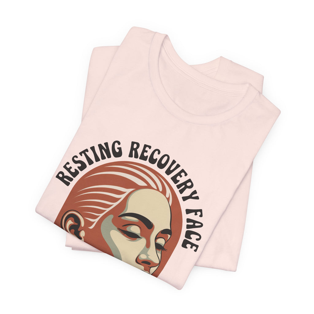 RESTING RECOVERY FACE — Vintage 1970s Retro Beauty Graphic Shirt