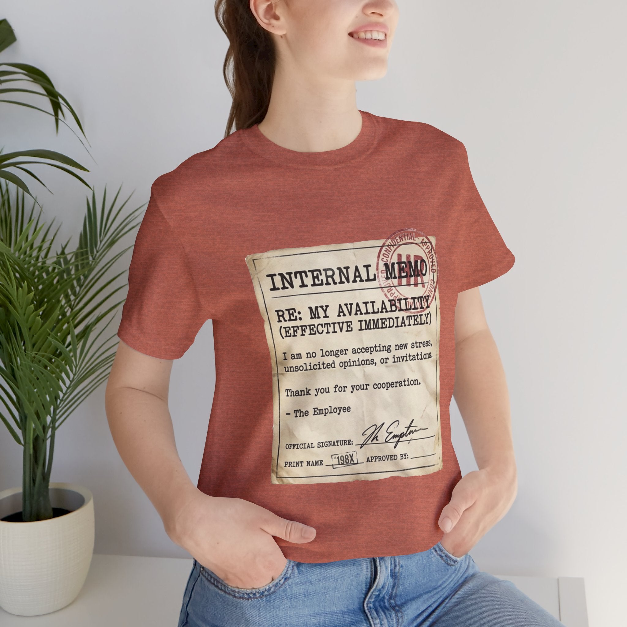 Internal Memo My Availability Unisex T-Shirt
