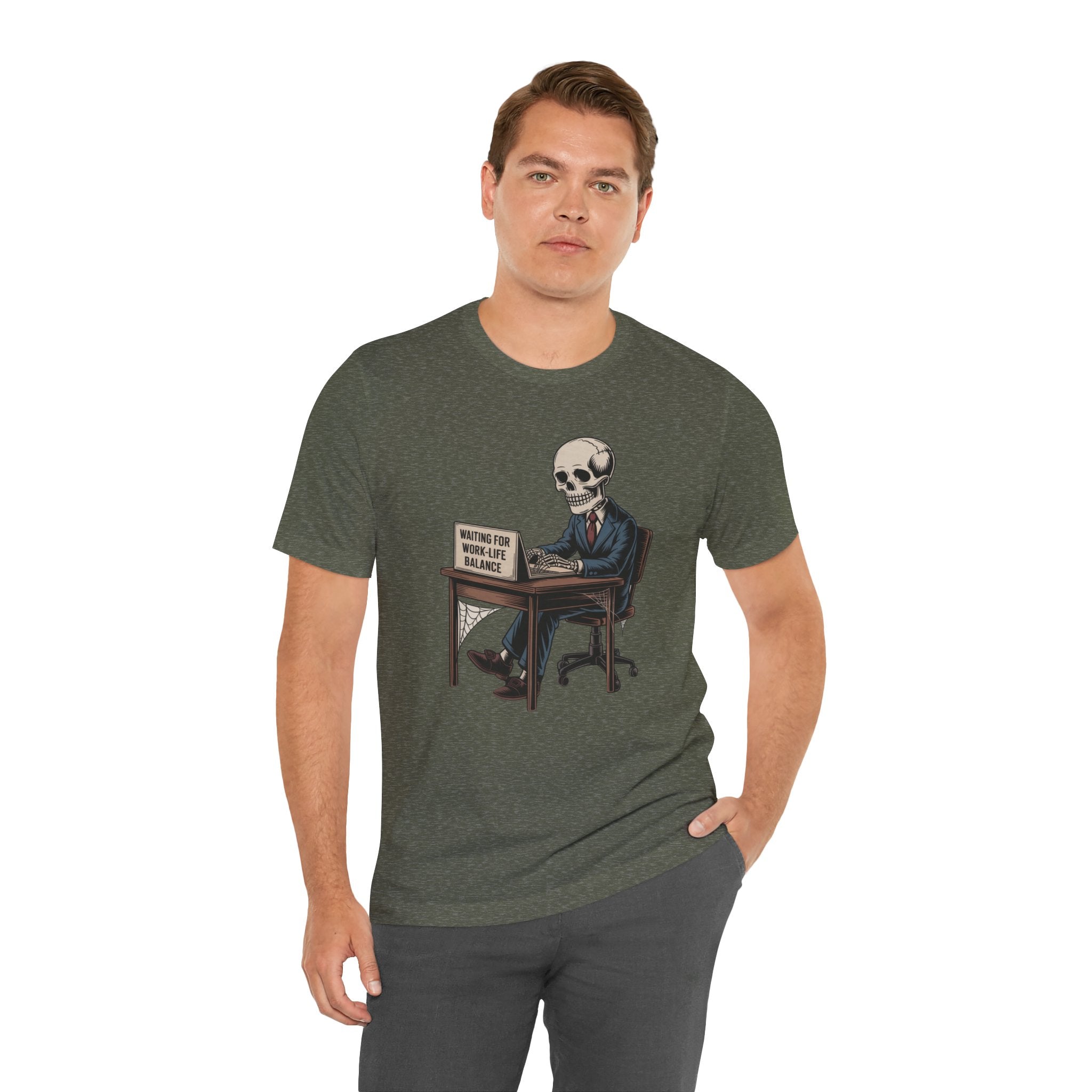 Waiting for Work-Life Balance Skeleton Tee