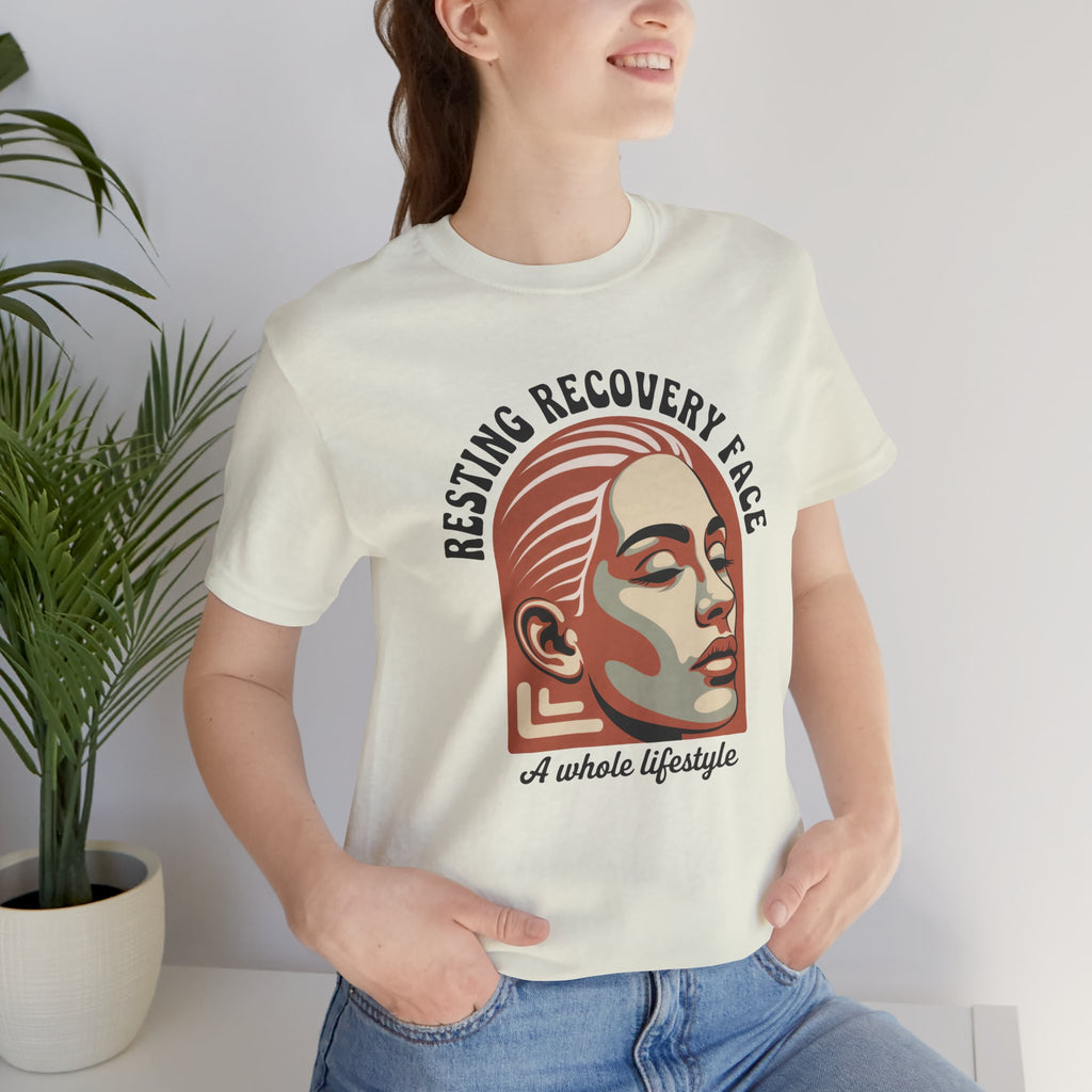RESTING RECOVERY FACE — Vintage 1970s Retro Beauty Graphic Shirt