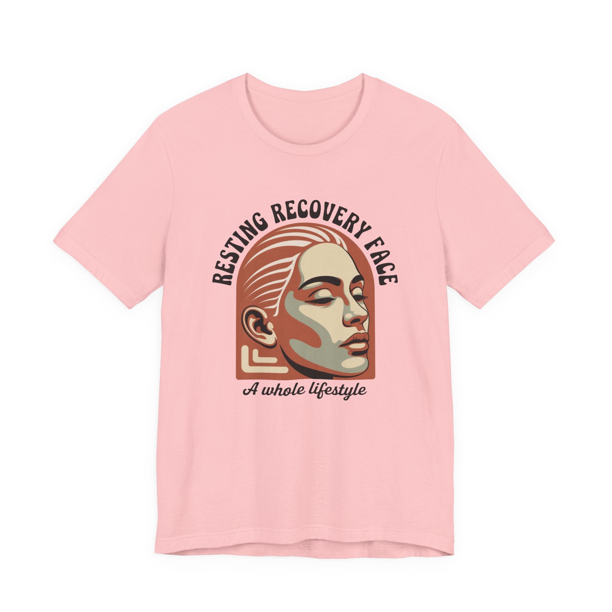 RESTING RECOVERY FACE — Vintage 1970s Retro Beauty Graphic Shirt