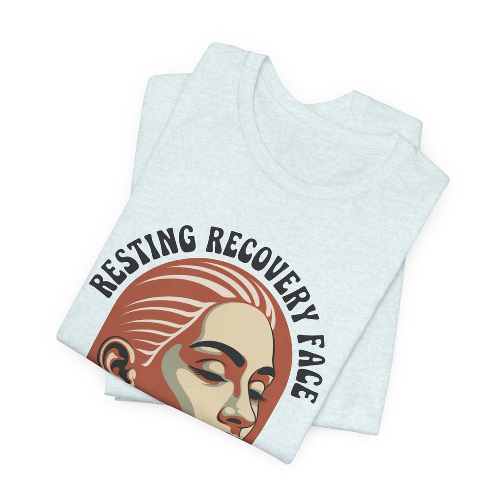 RESTING RECOVERY FACE — Vintage 1970s Retro Beauty Graphic Shirt