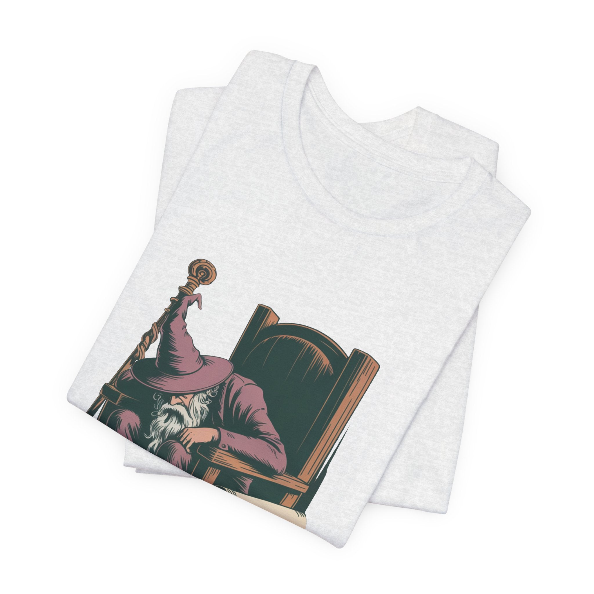 Out of Magic Wizard Tee — Vintage Woodcut Tired Wizard Shirt