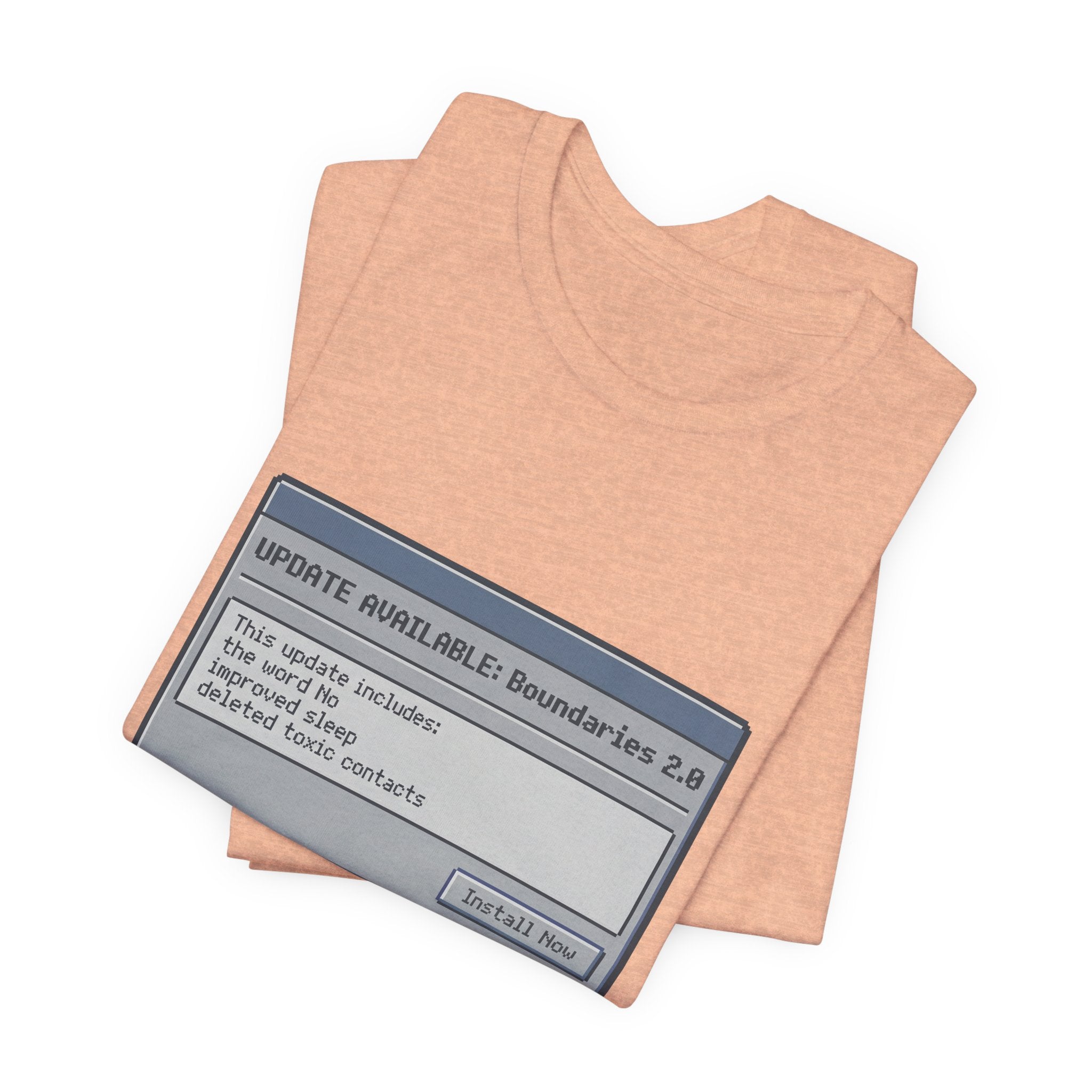 "Update Available: Boundaries 2.0" Retro OS Graphic Shirt
