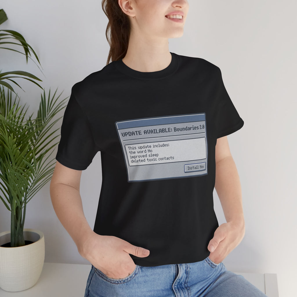 "Update Available: Boundaries 2.0" Retro OS Graphic Shirt
