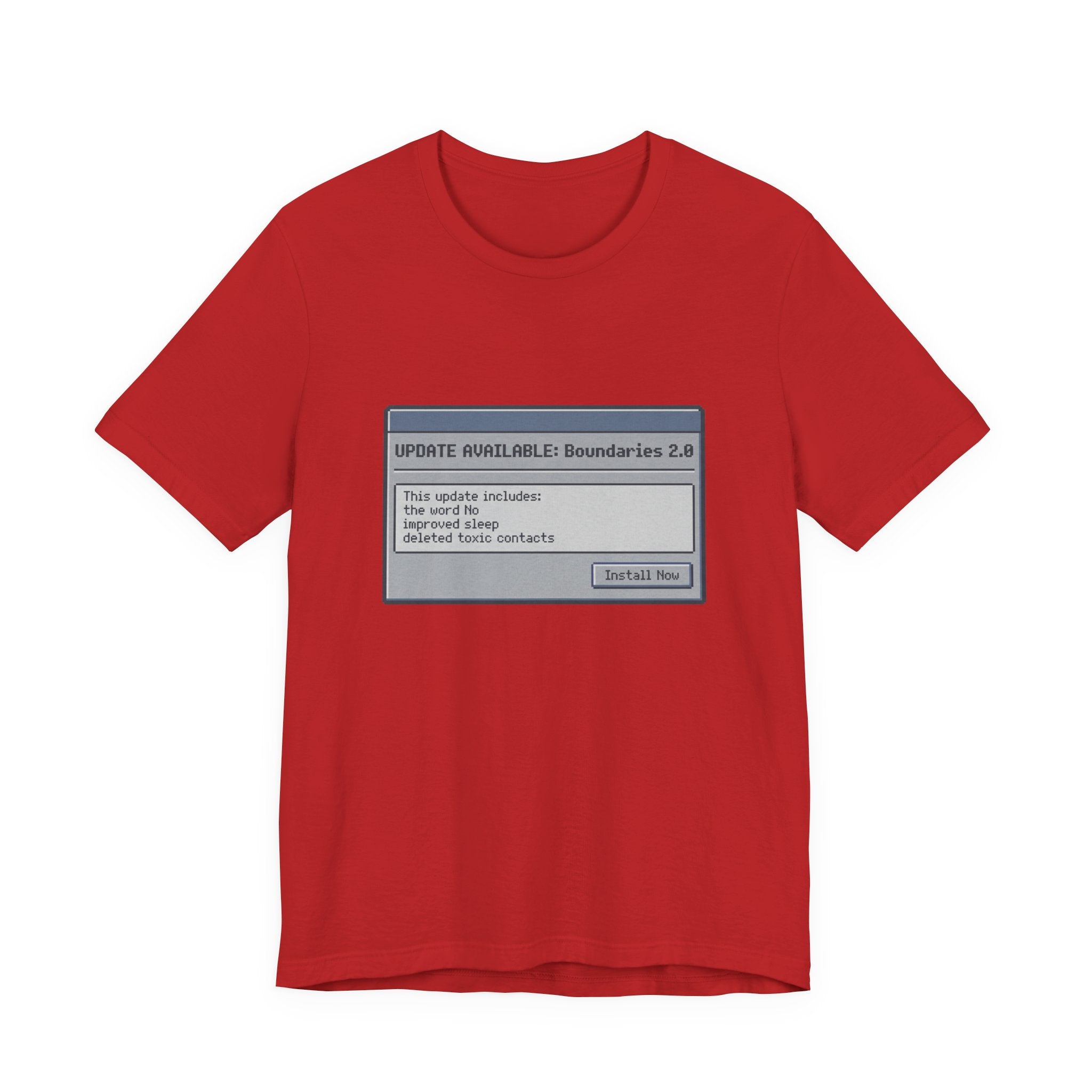 "Update Available: Boundaries 2.0" Retro OS Graphic Shirt
