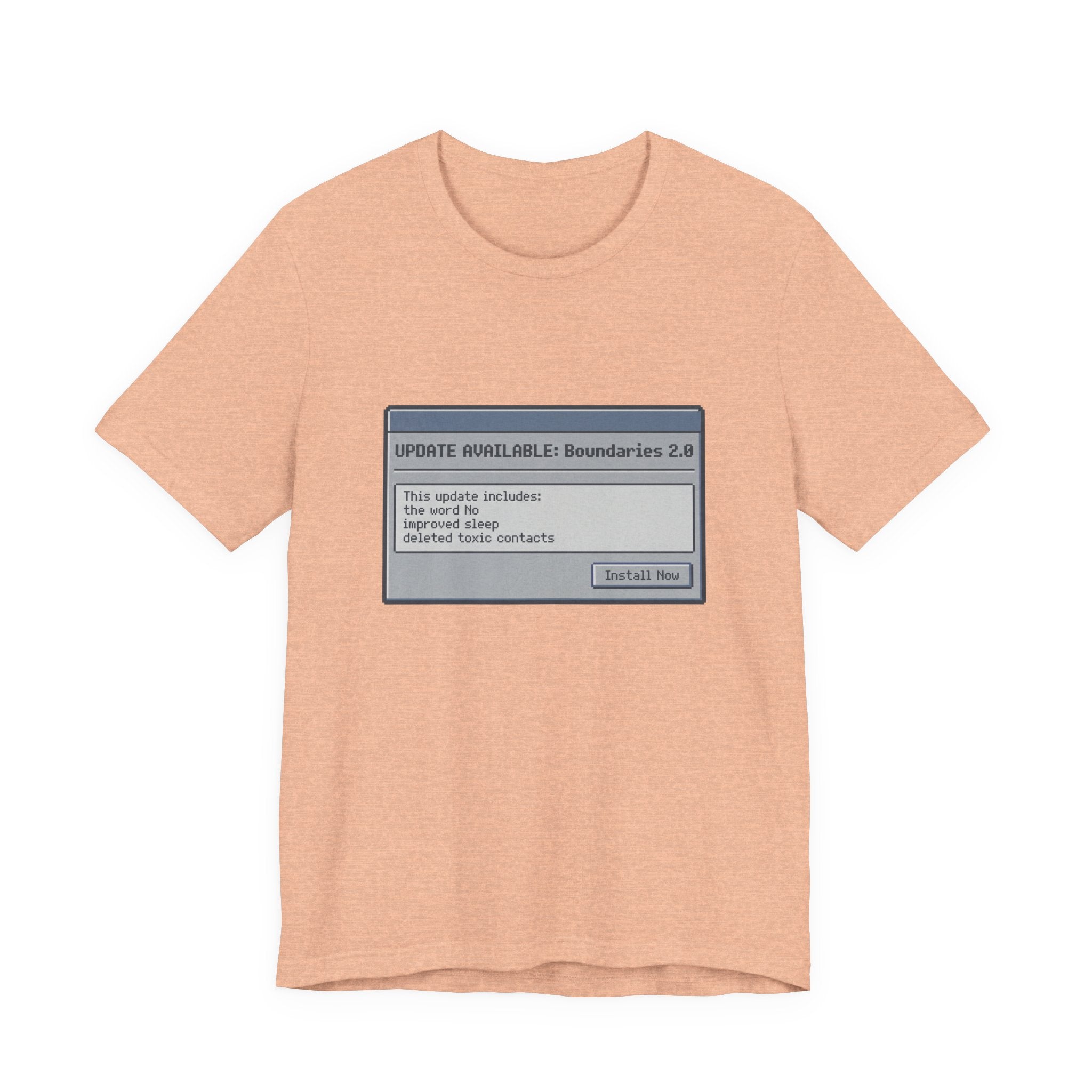 "Update Available: Boundaries 2.0" Retro OS Graphic Shirt