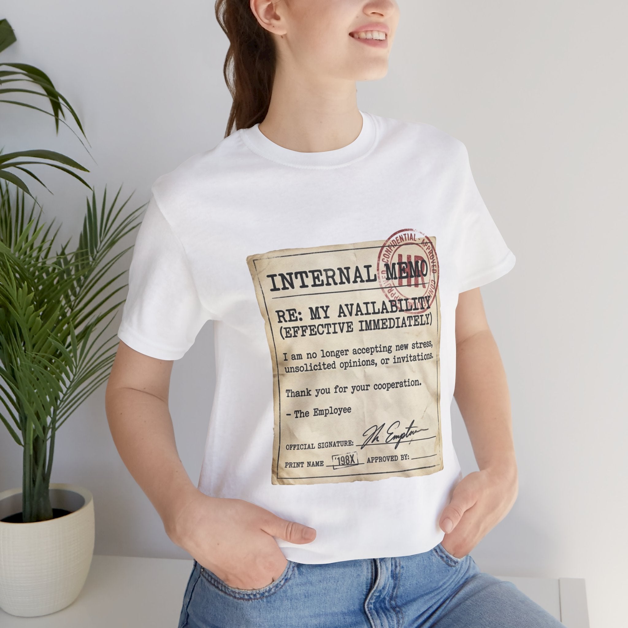 Internal Memo My Availability Unisex T-Shirt