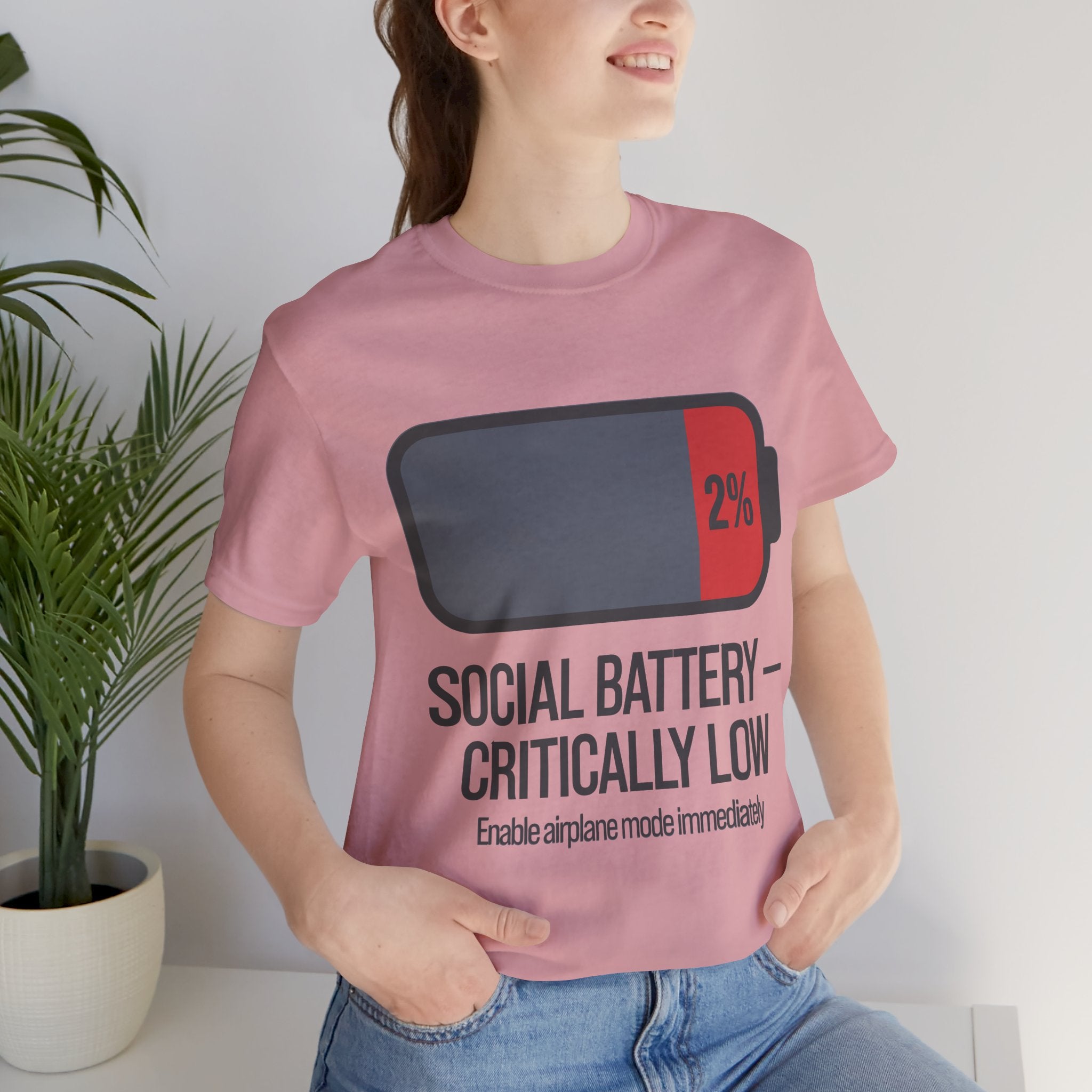 SOCIAL BATTERY — CRITICALLY LOW T-Shirt