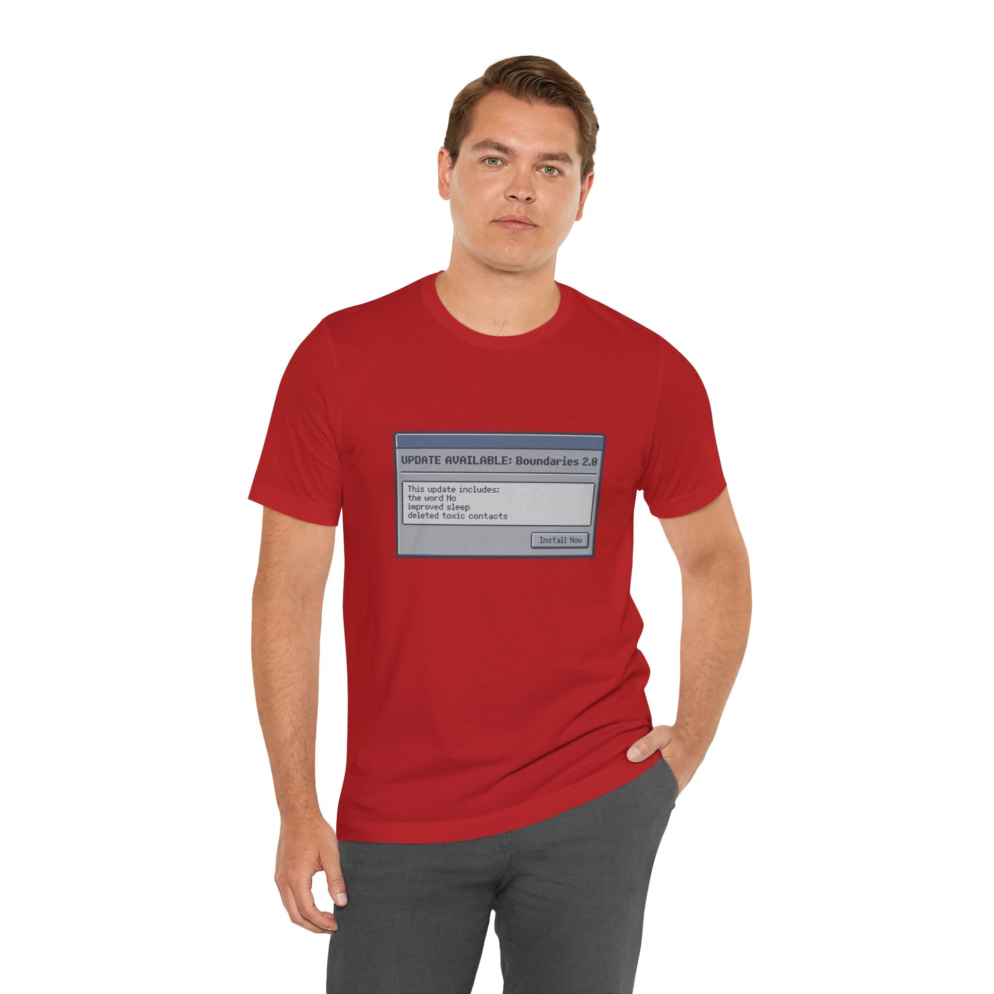 "Update Available: Boundaries 2.0" Retro OS Graphic Shirt