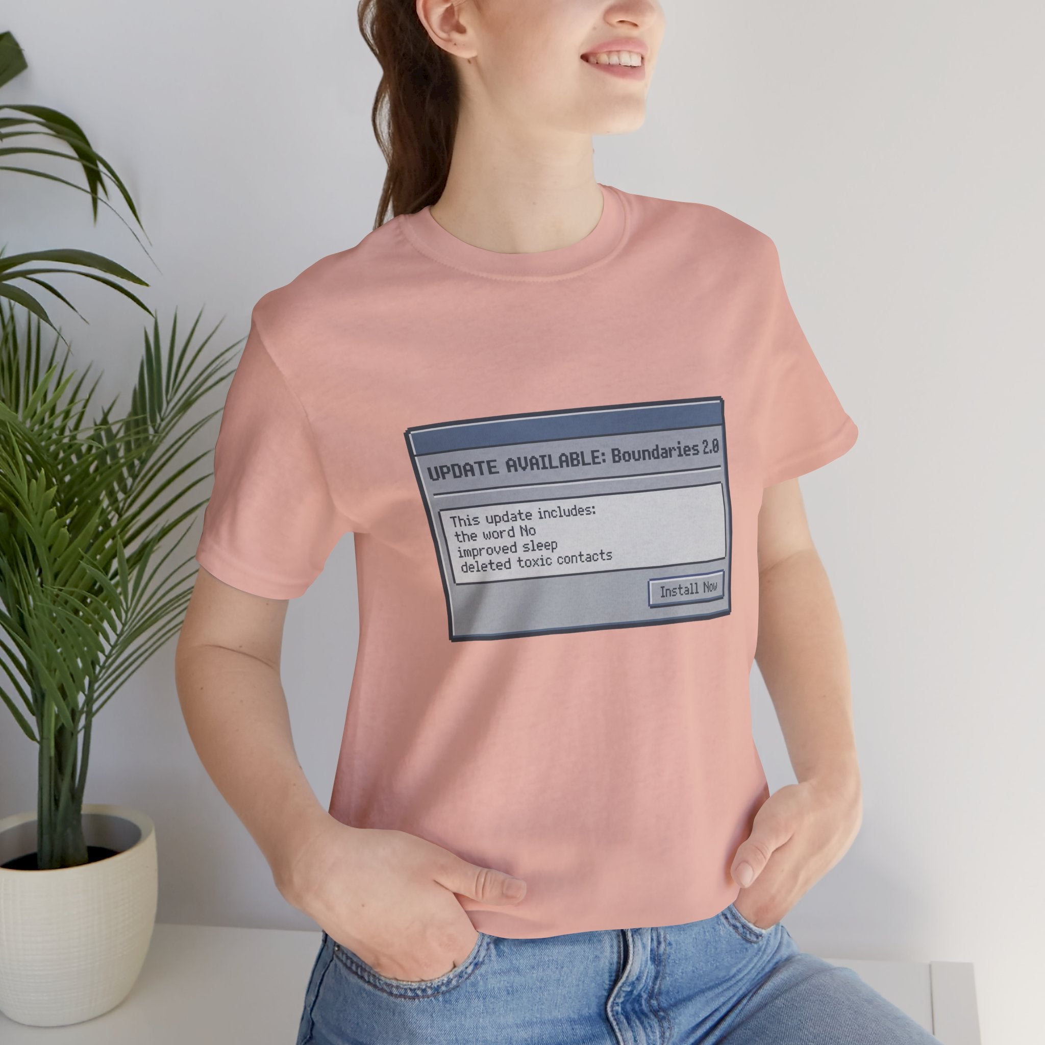 "Update Available: Boundaries 2.0" Retro OS Graphic Shirt