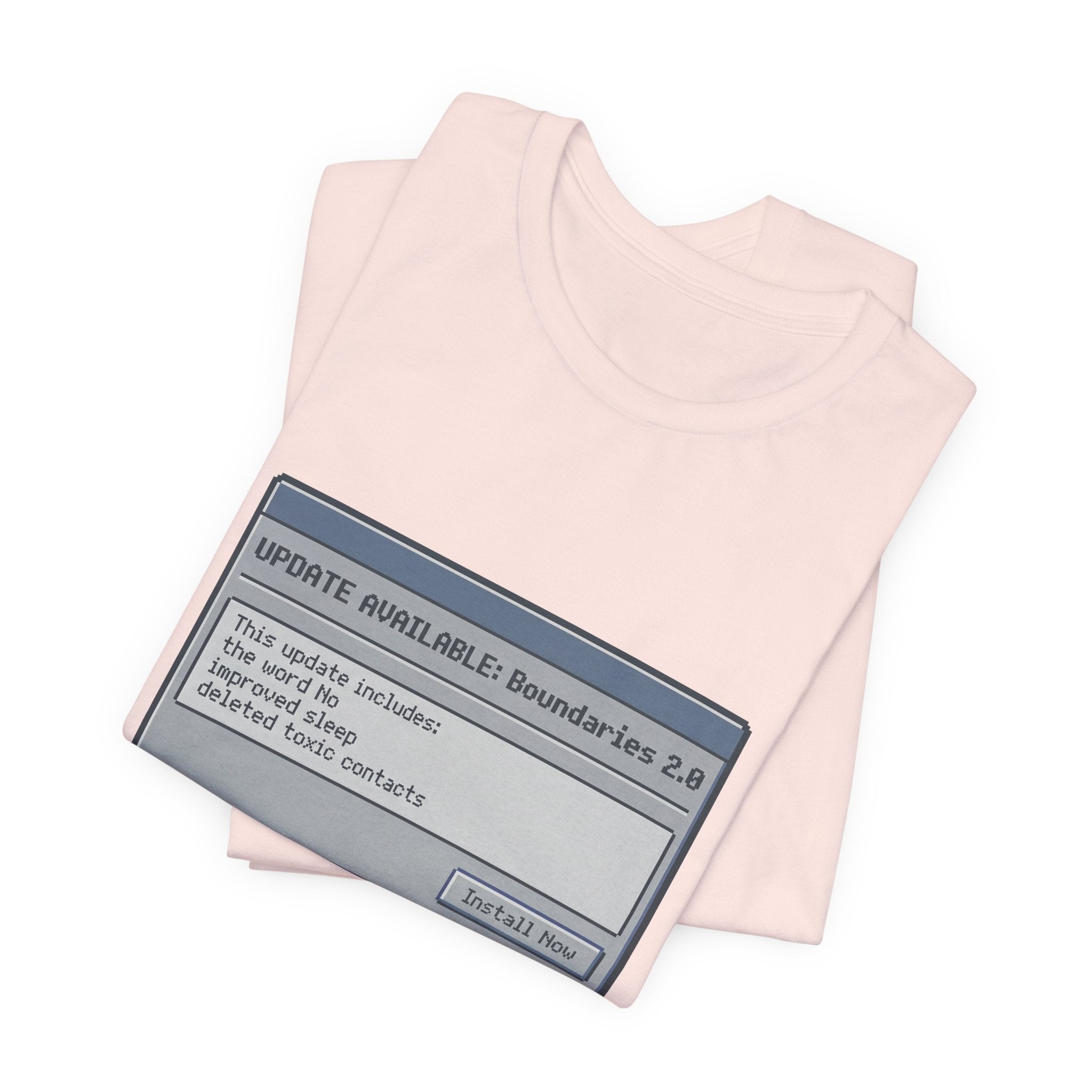 "Update Available: Boundaries 2.0" Retro OS Graphic Shirt